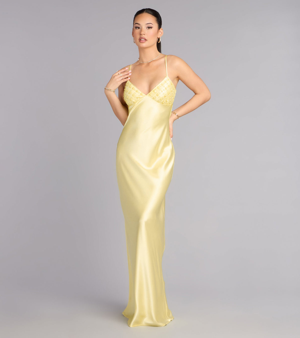 Elysia Satin Maxi Dress