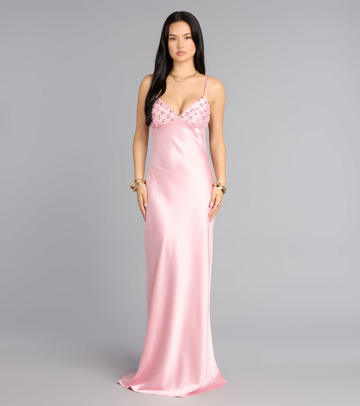 Elysia Satin Maxi Dress