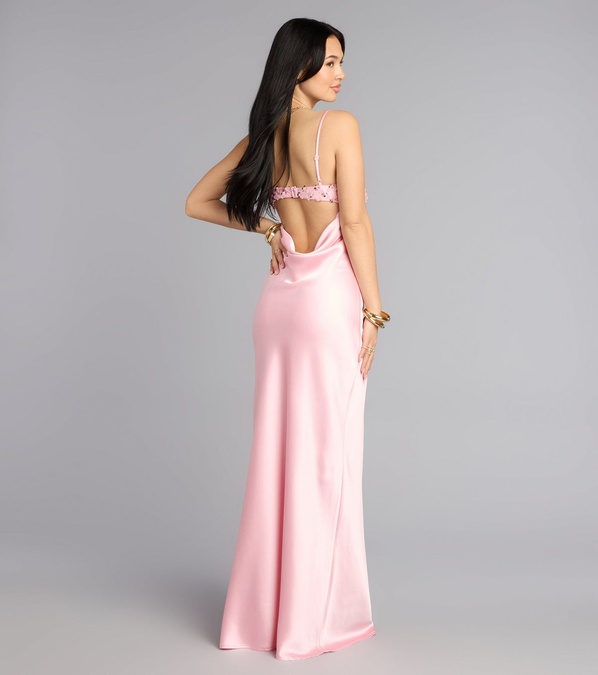Elysia Satin Maxi Dress