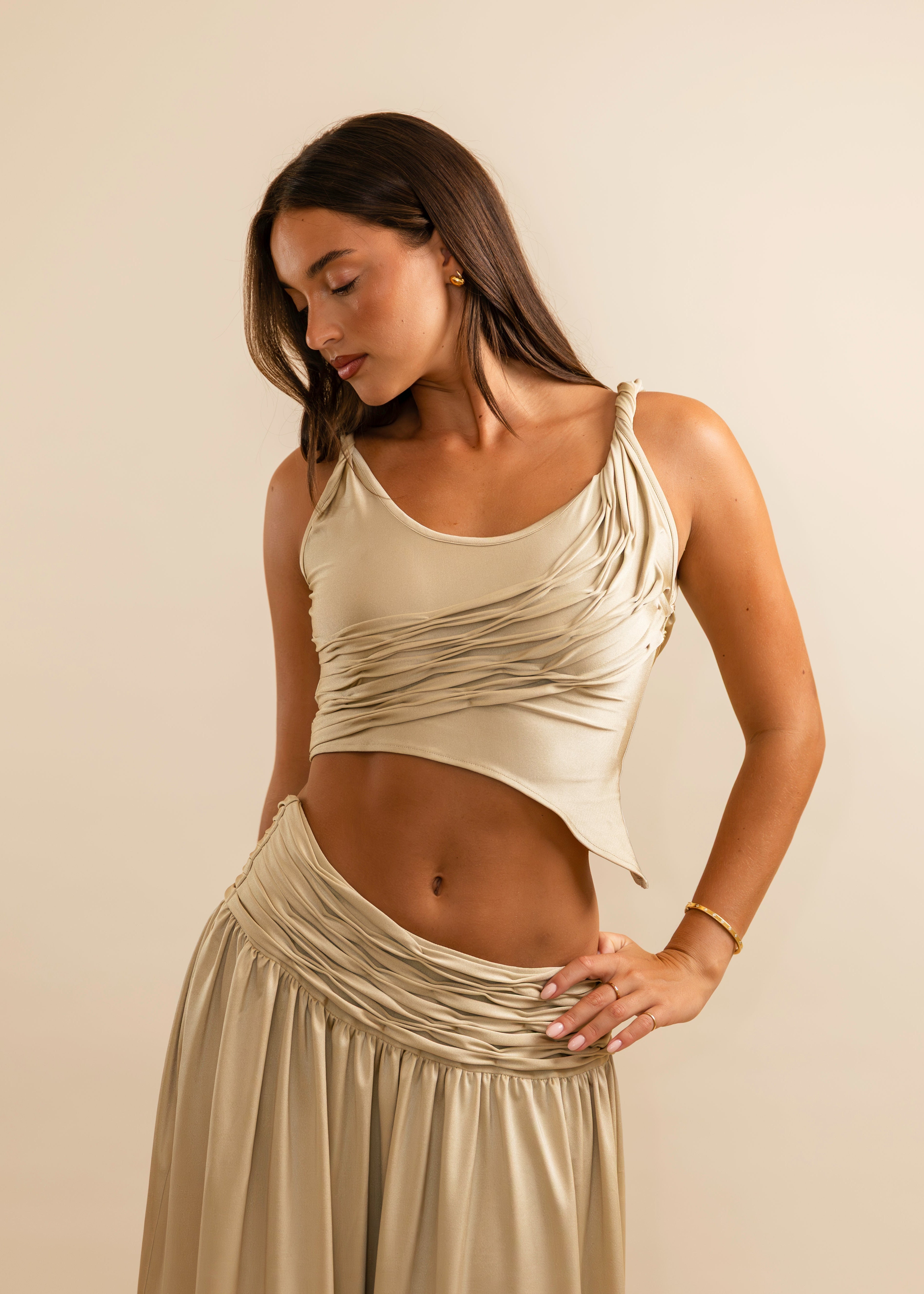 Calypso Ruched Maxi Set