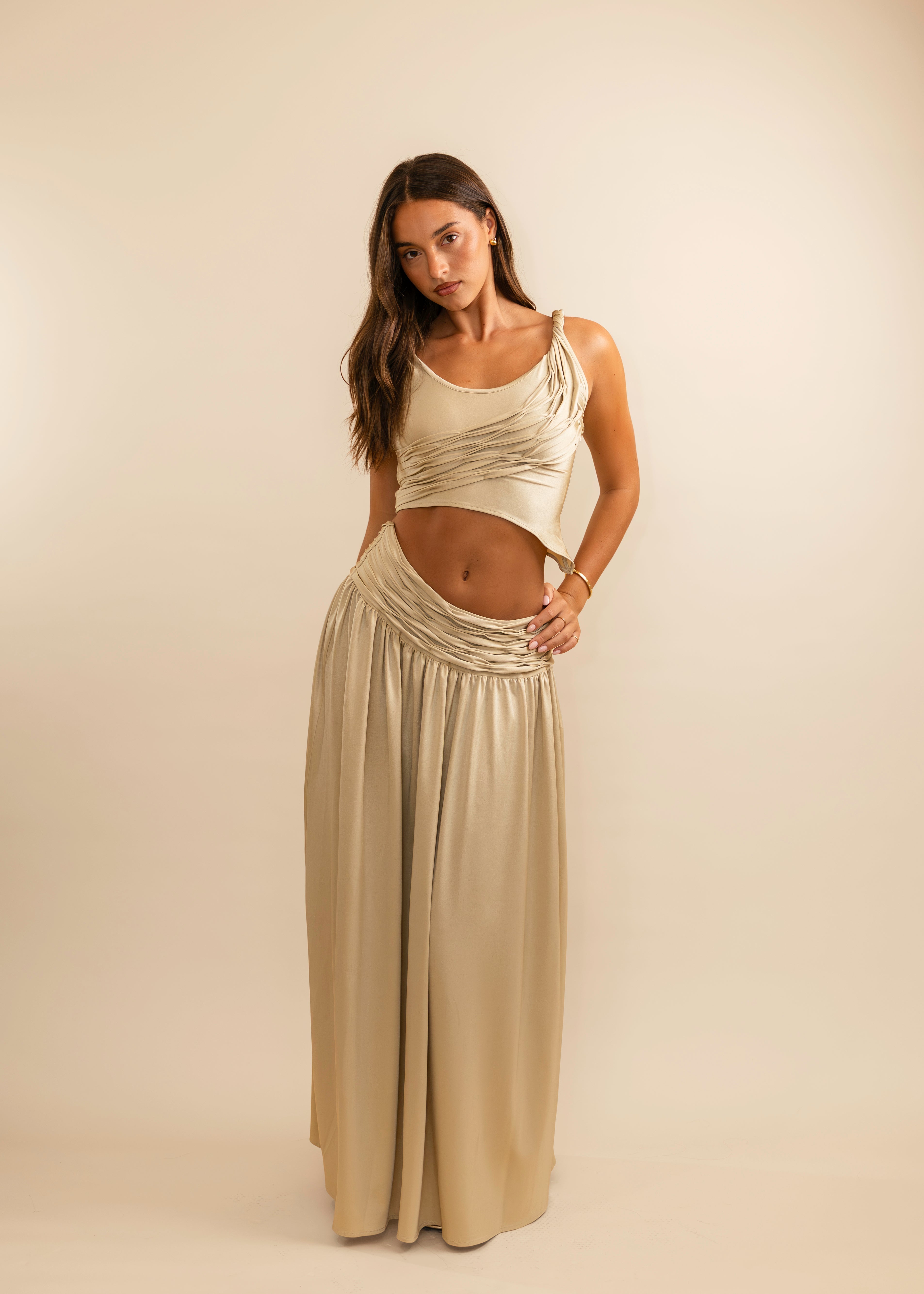 Calypso Ruched Maxi Set