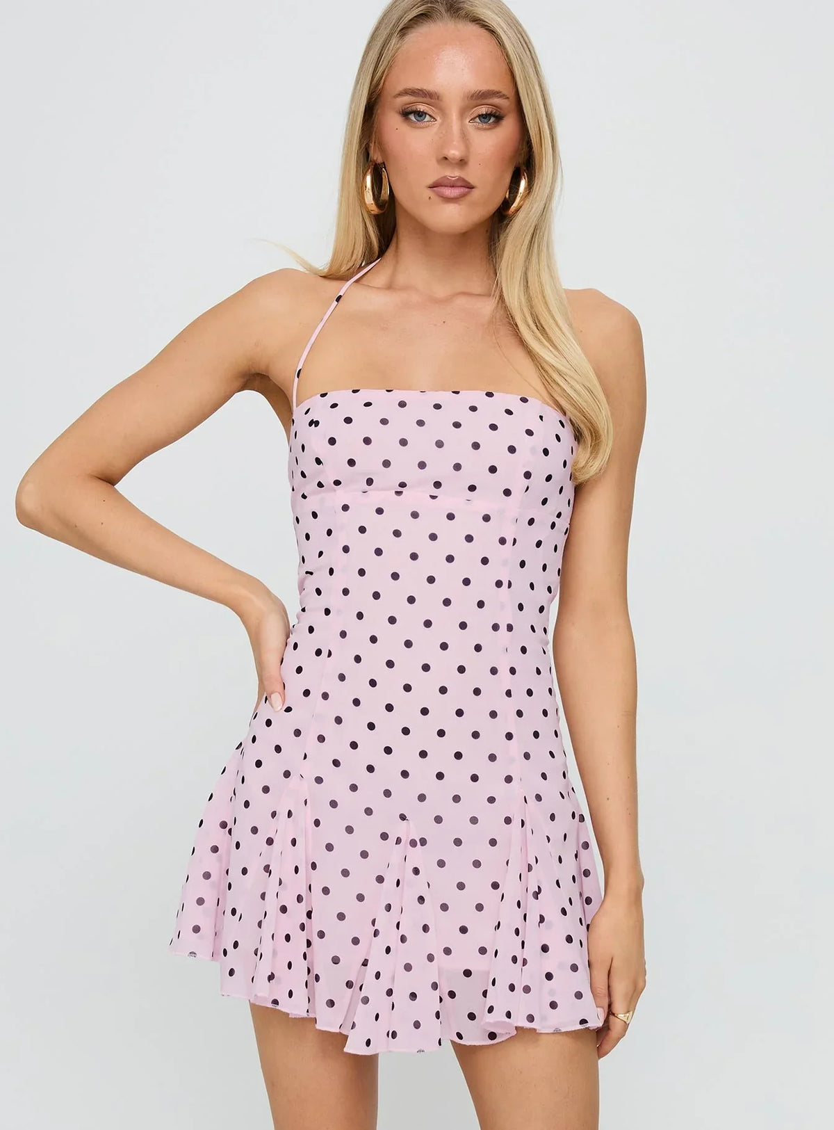 Elara Polka Mini Dress