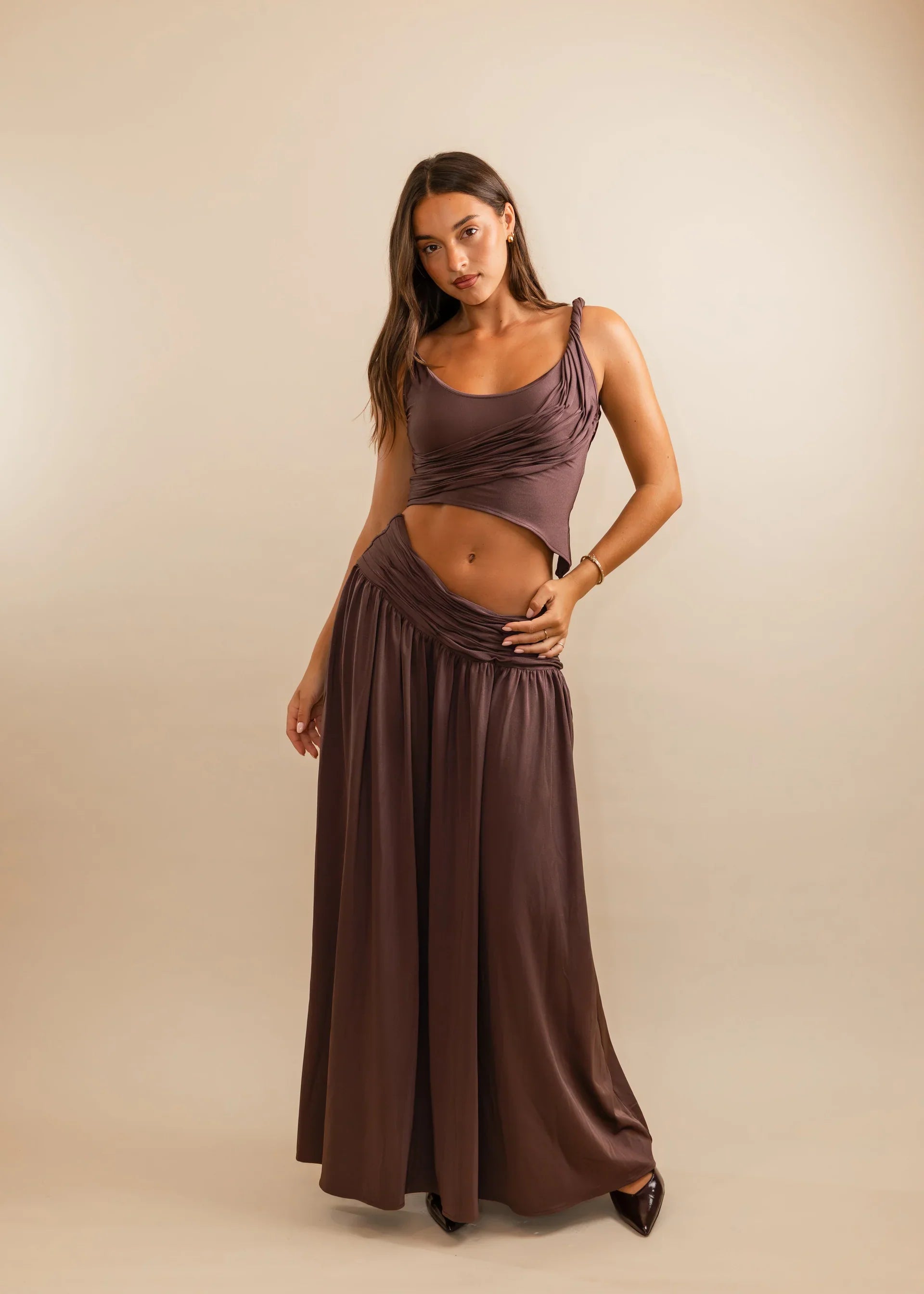 Calypso Ruched Maxi Set