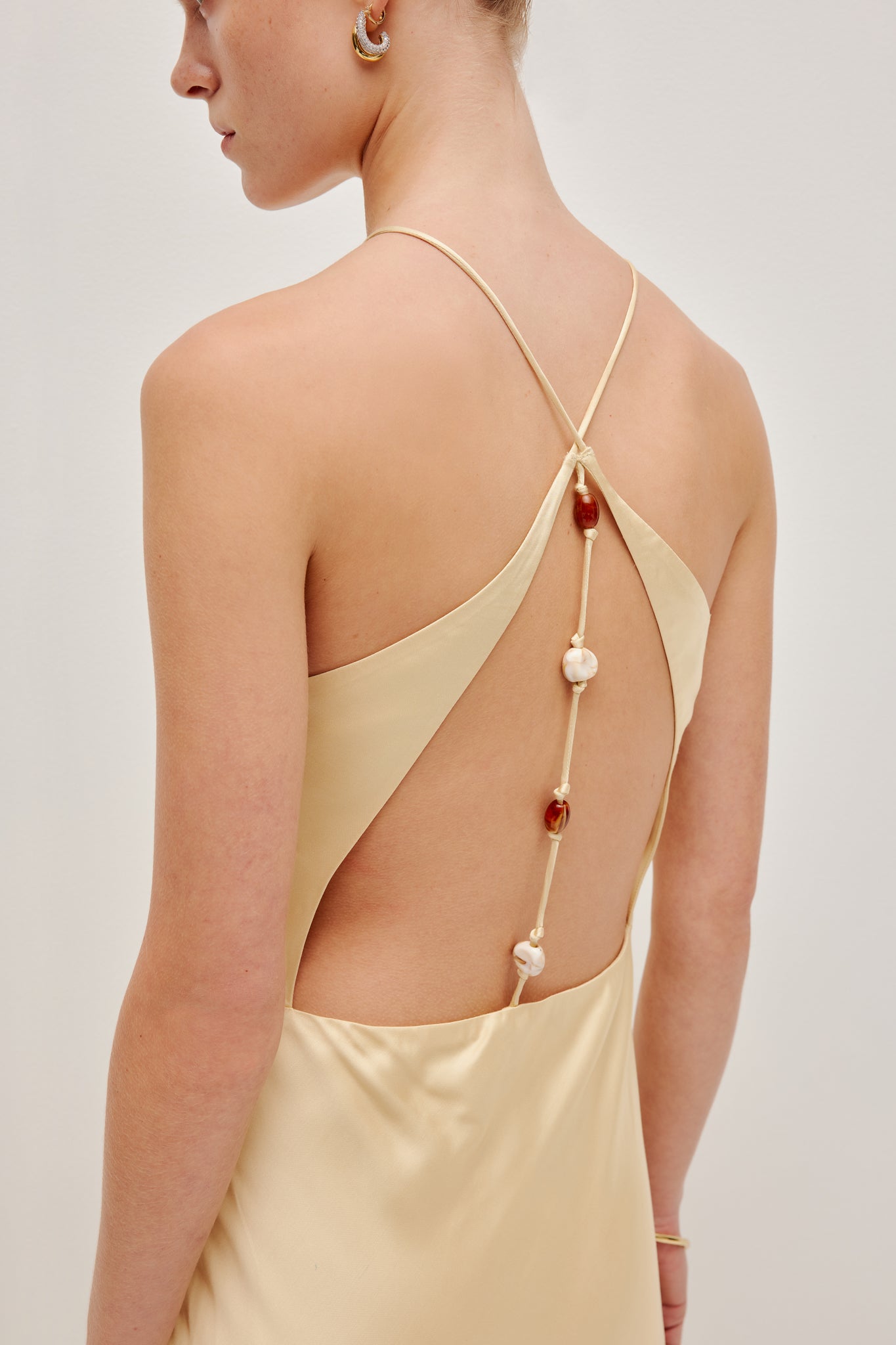 Isadora Beaded Halter Maxi Dress