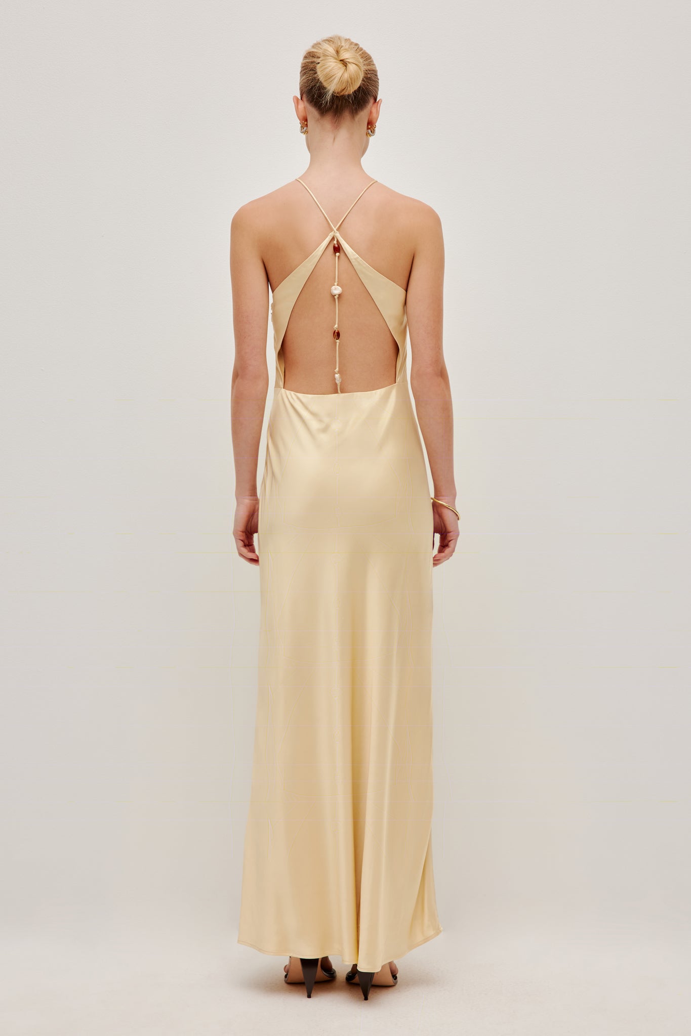 Isadora Beaded Halter Maxi Dress