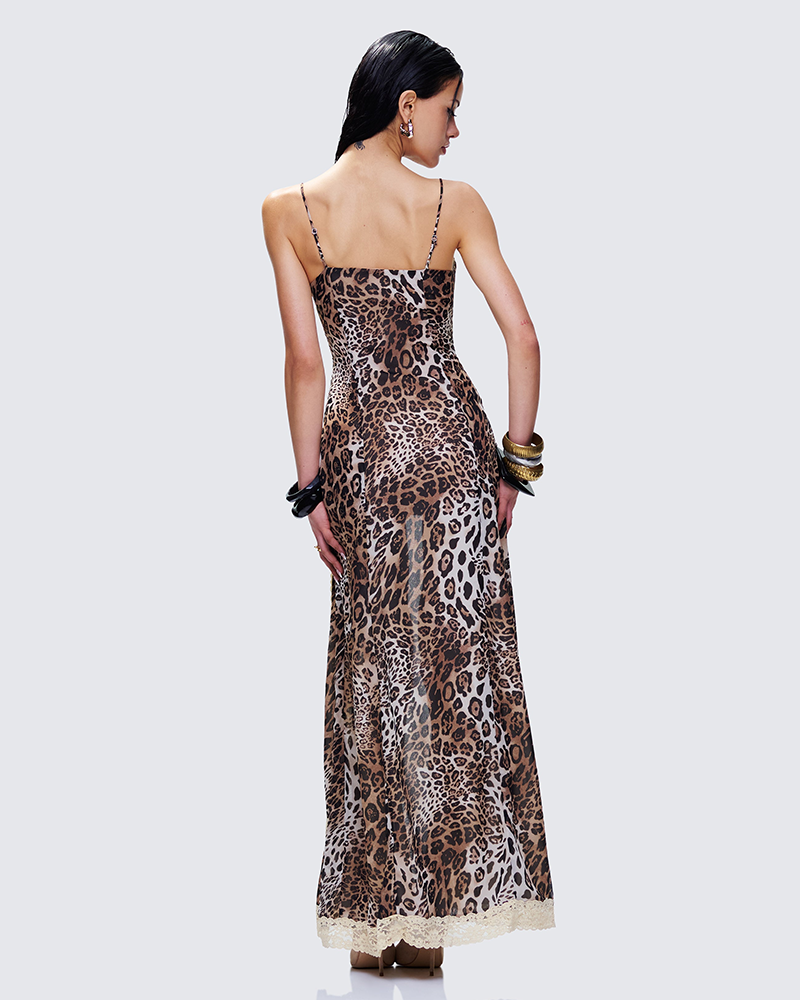 Zorelia Leopard Maxi Dress
