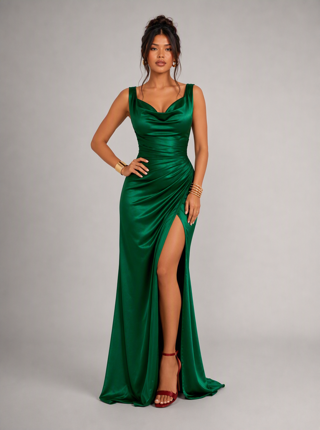Vivia Satin Maxi Dress