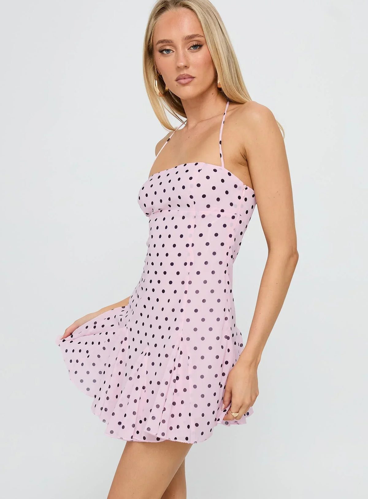 Elara Polka Mini Dress
