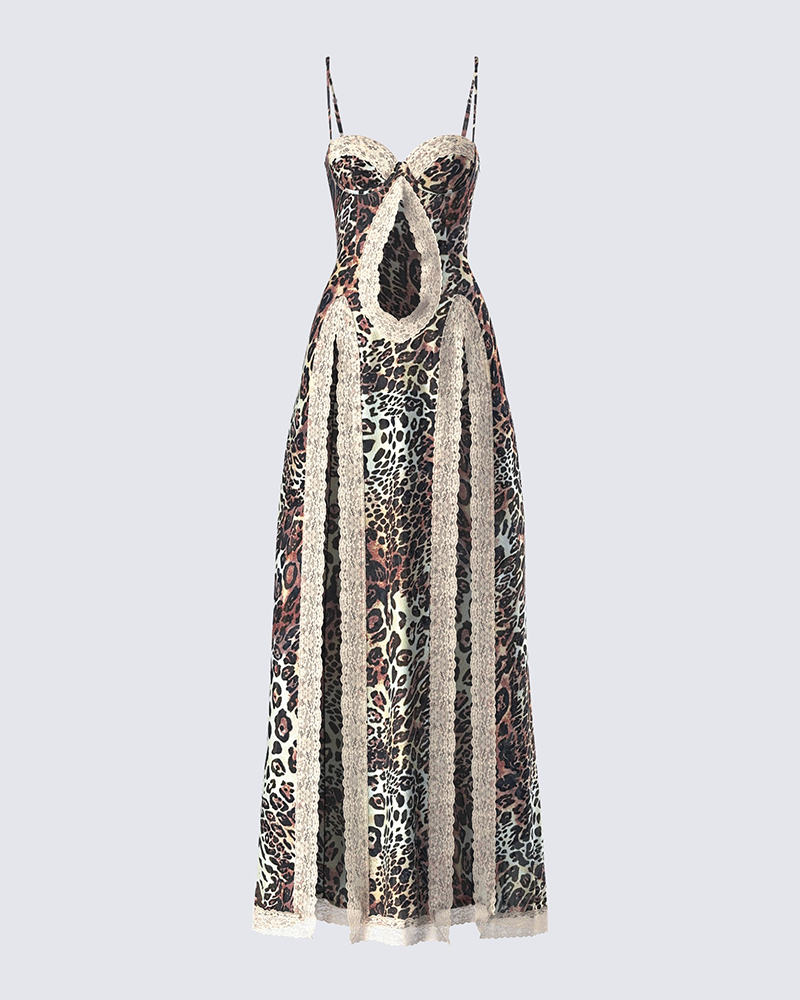 Zorelia Leopard Maxi Dress