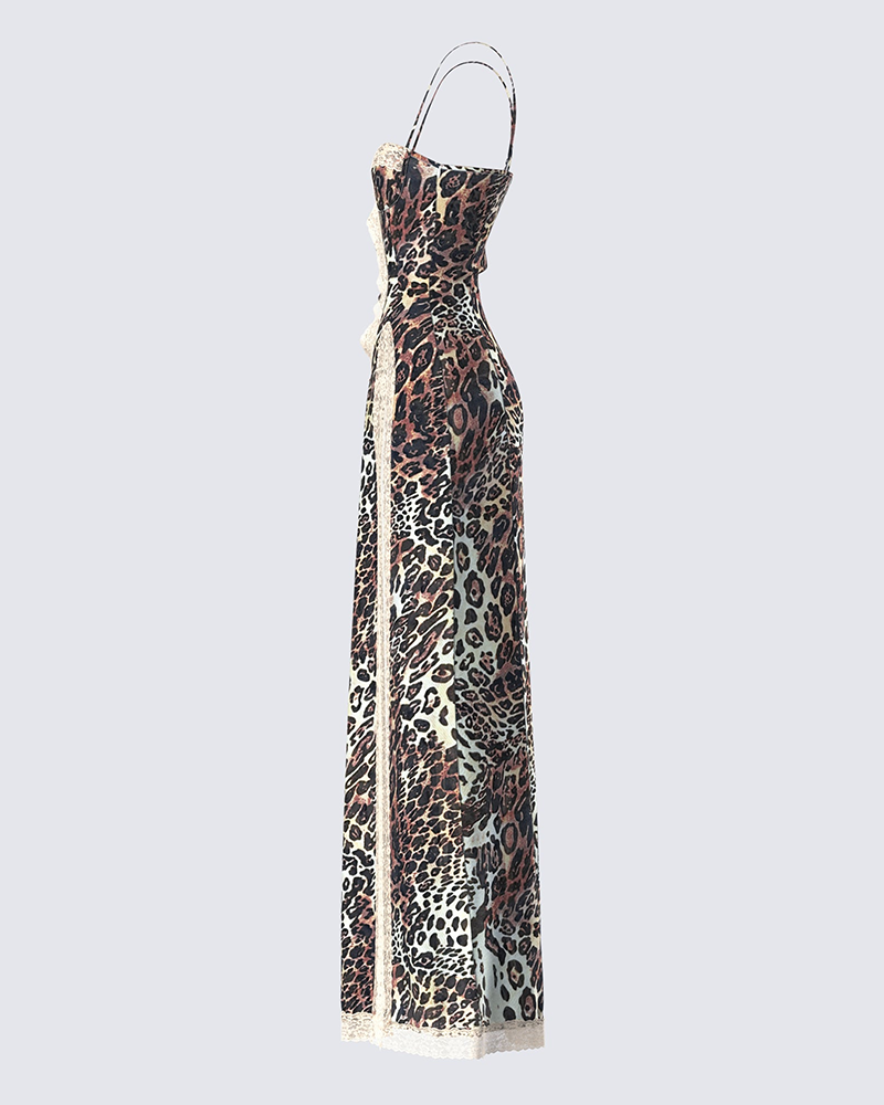 Zorelia Leopard Maxi Dress