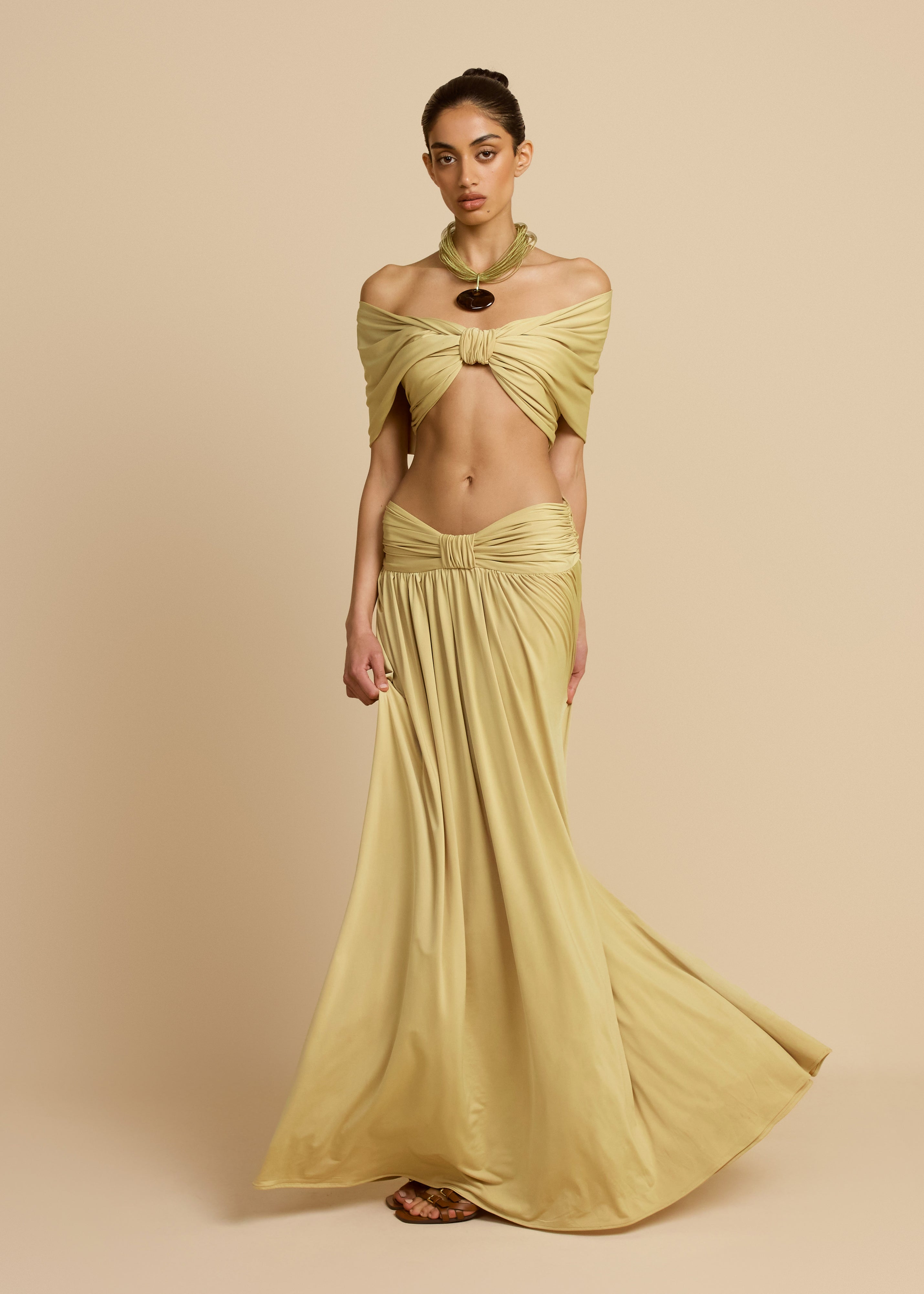 Alessia Ruched Off-Shoulder Top