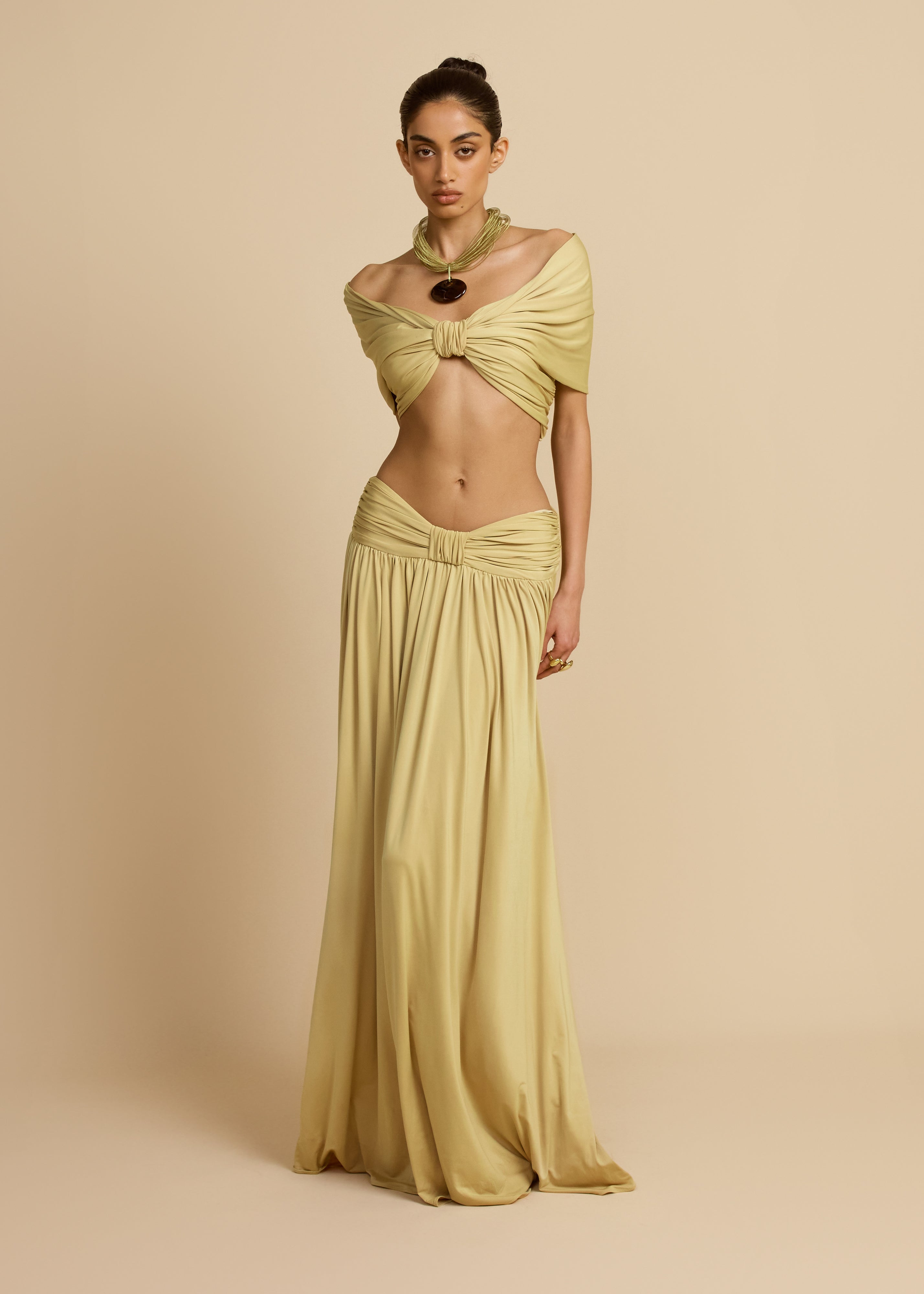 Alessia Ruched Maxi Skirt