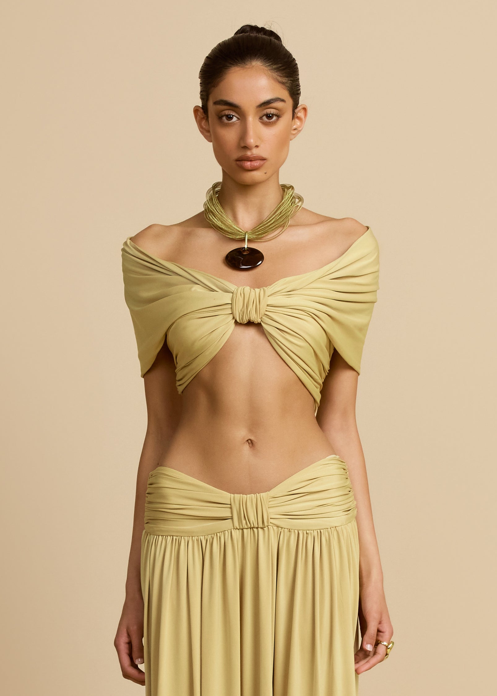 Alessia Ruched Off-Shoulder Top
