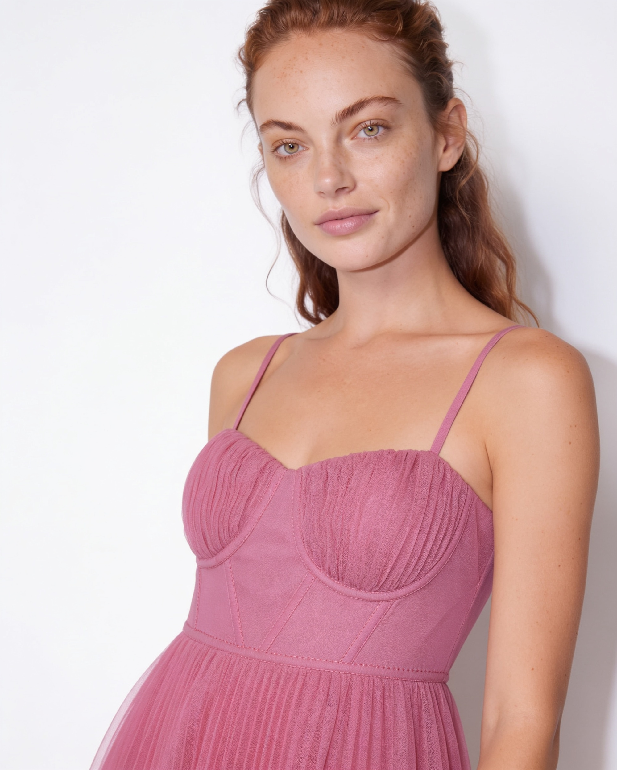 Evora Pleated Midi Dress