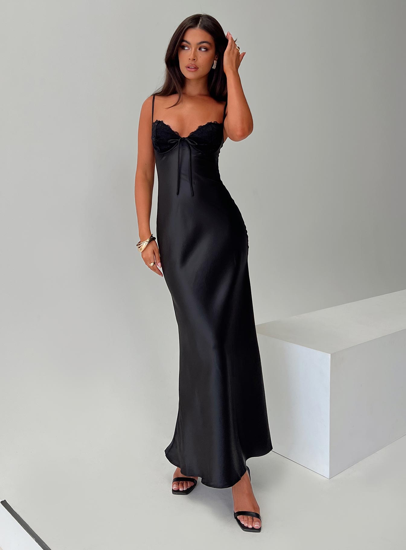 Fiora Satin Maxi Dress
