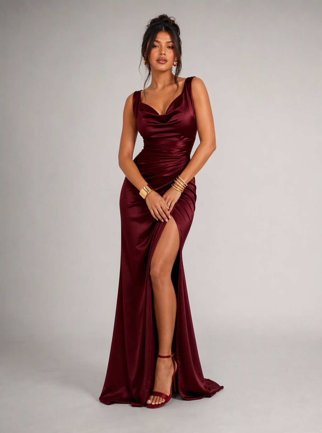 Vivia Satin Maxi Dress