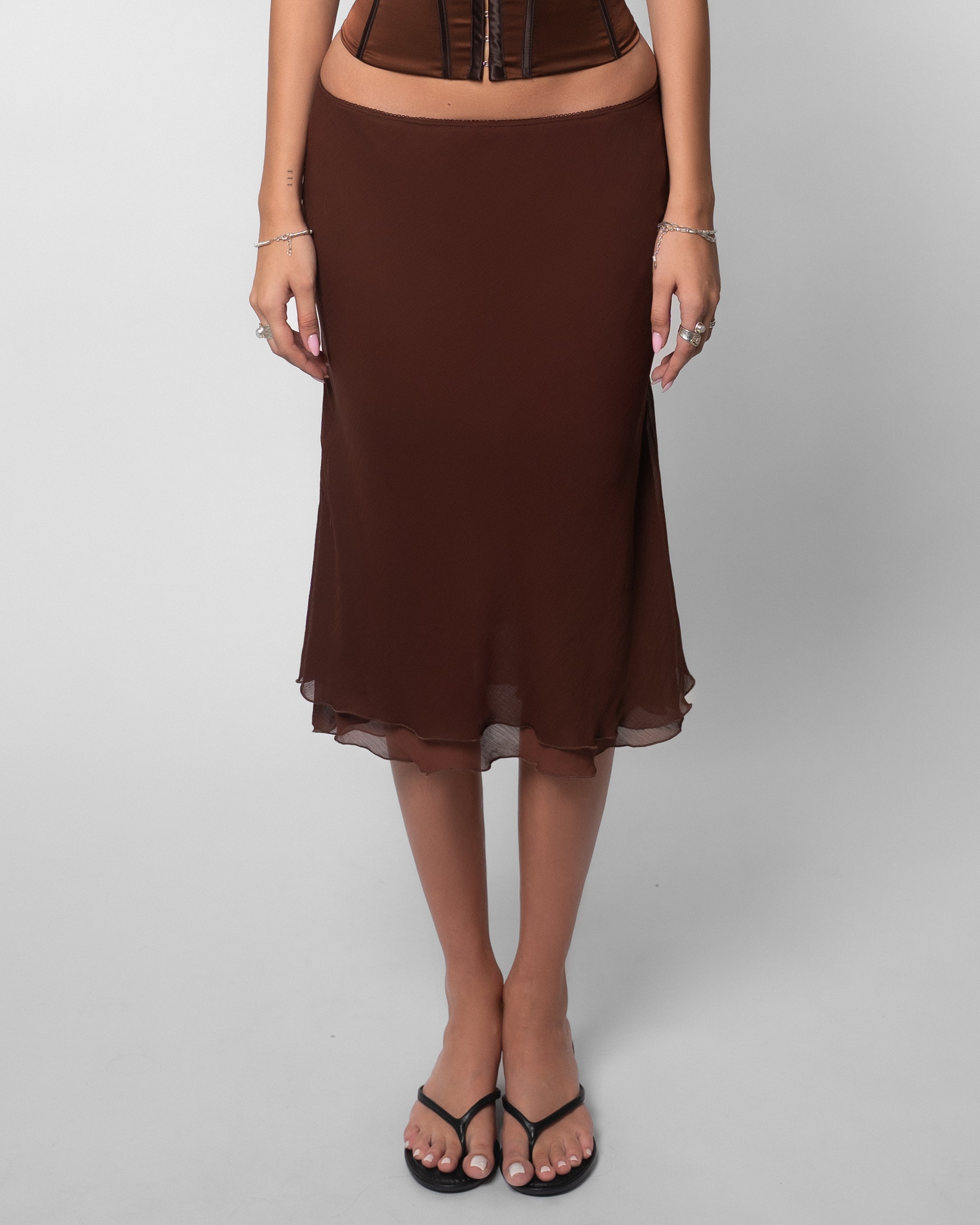 Naomi Layered Midi Skirt