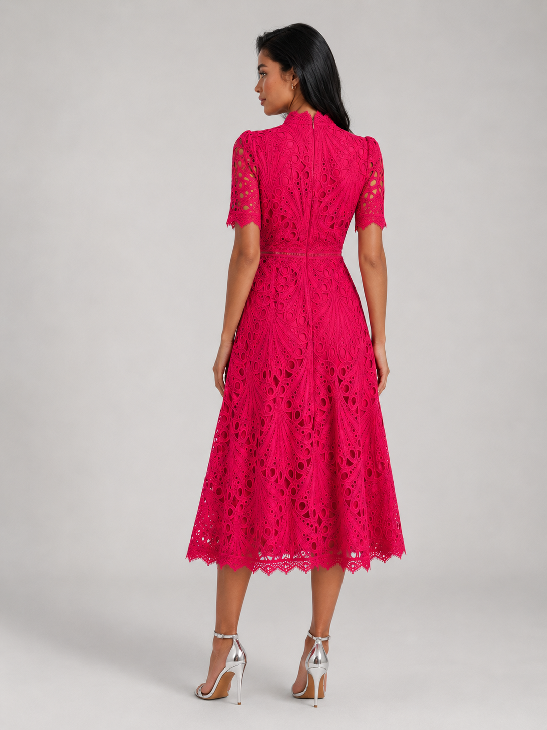 Elarine Lace Midi Dress