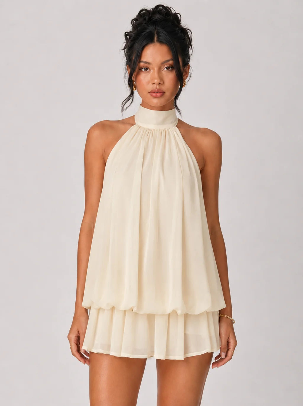 Alveria Chiffon Mini Dress