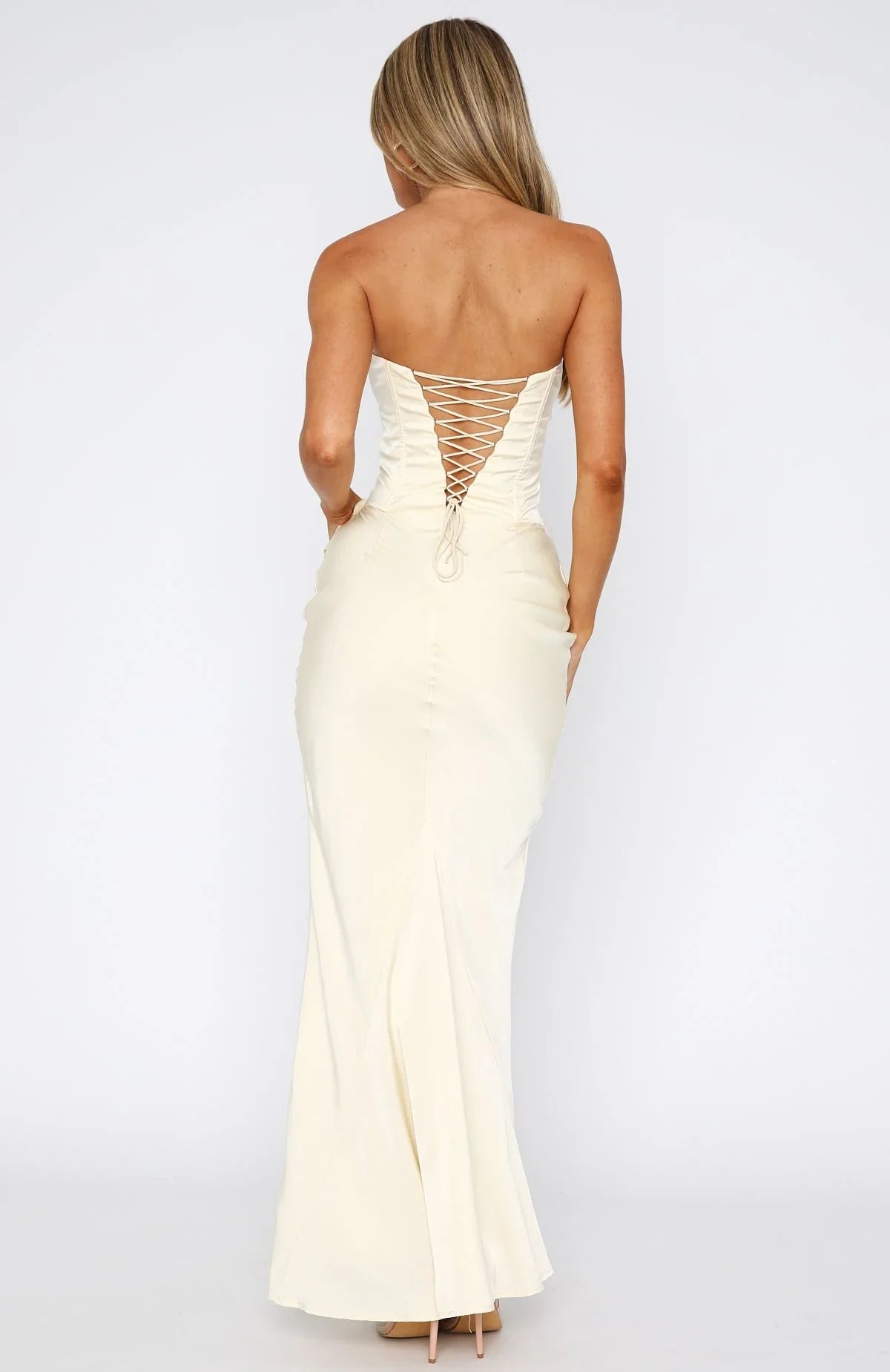Elodie Draped Corset Maxi Dress
