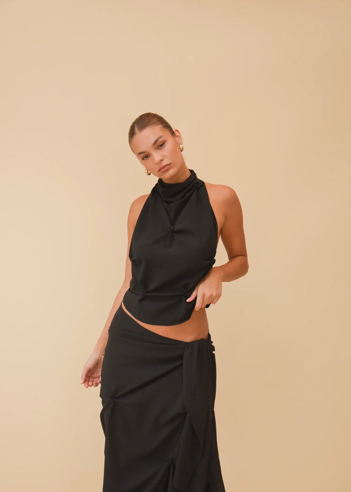 Marbella Halter Draped Top