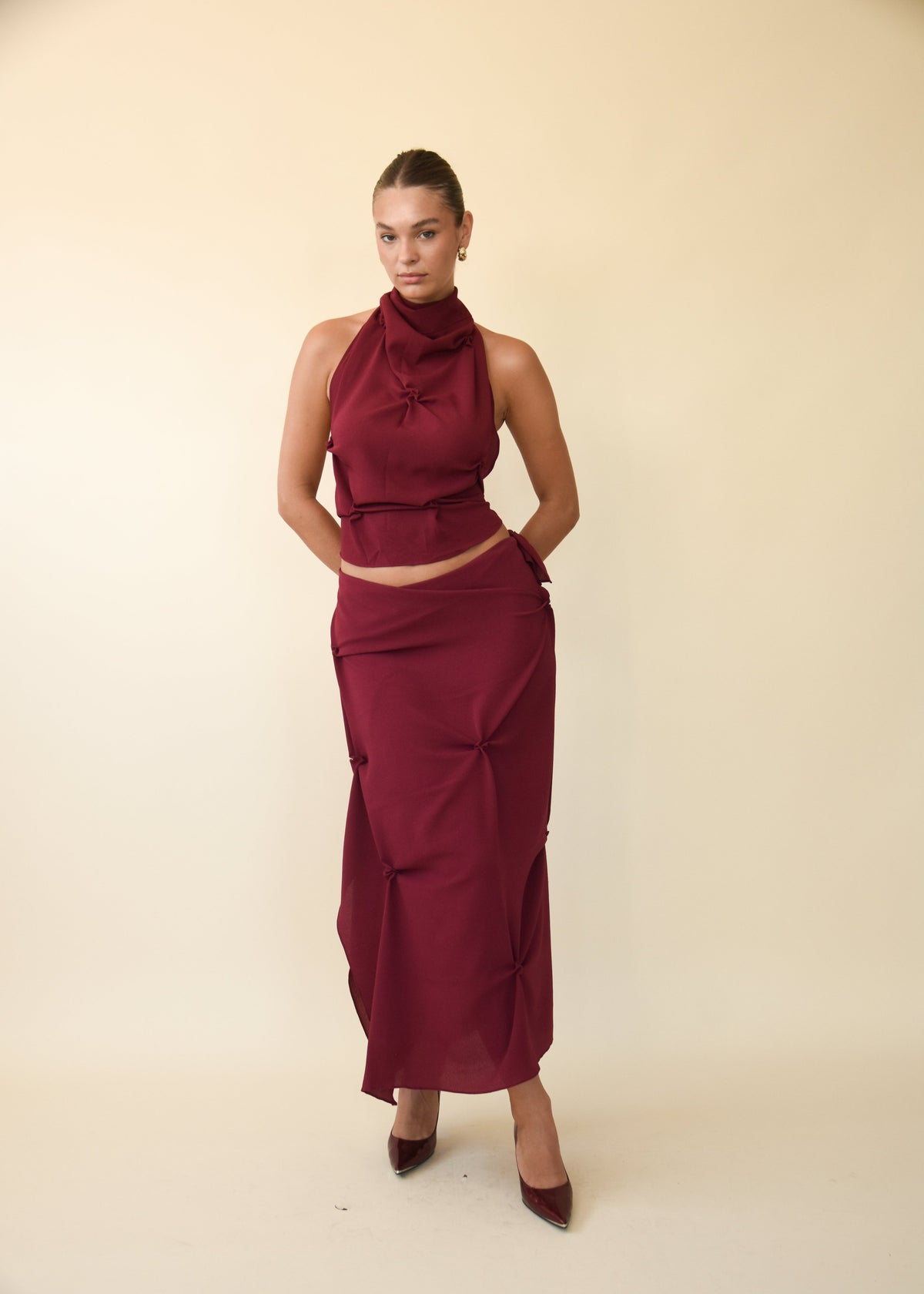 Marbella Halter Draped Top