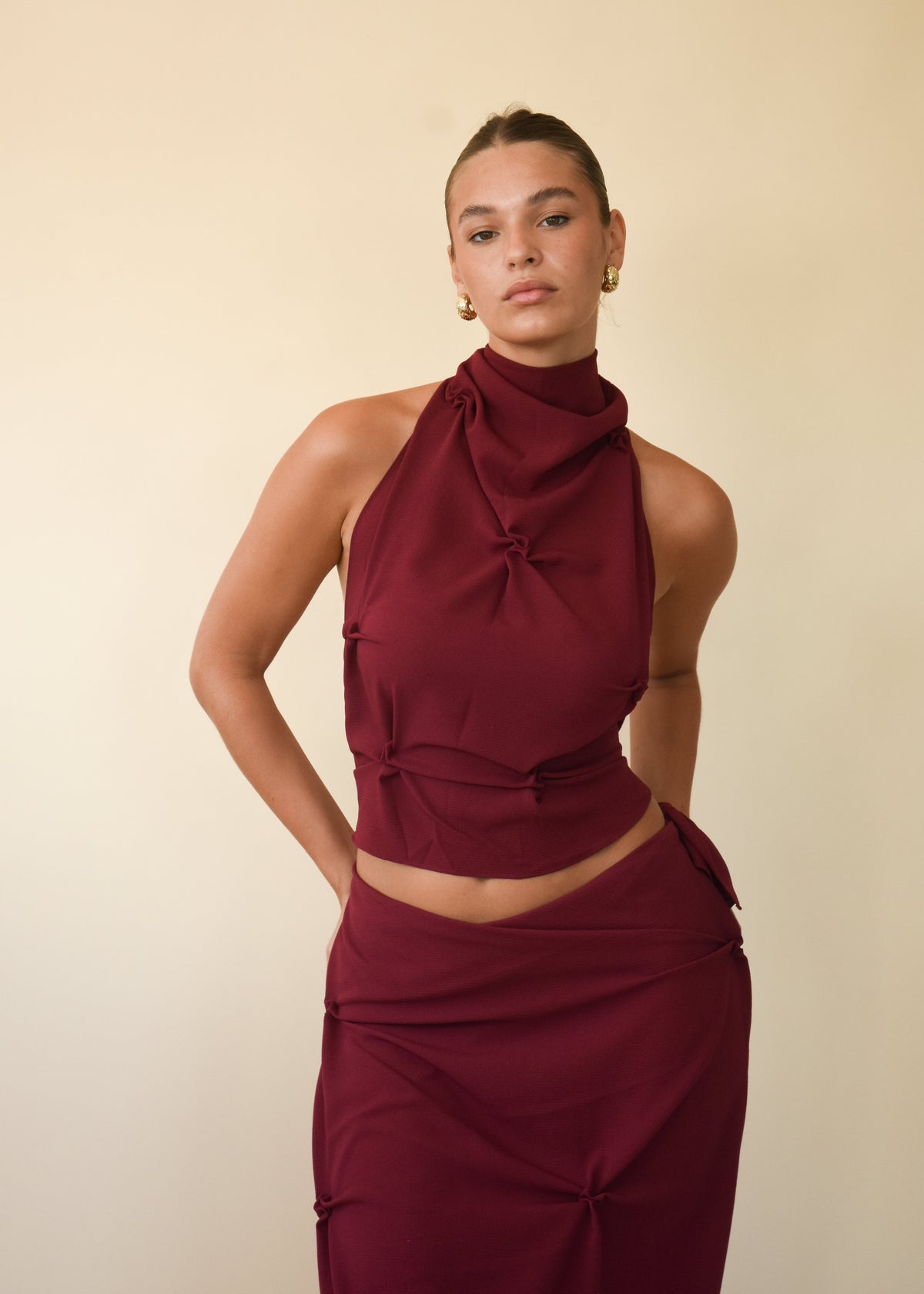 Marbella Halter Draped Top
