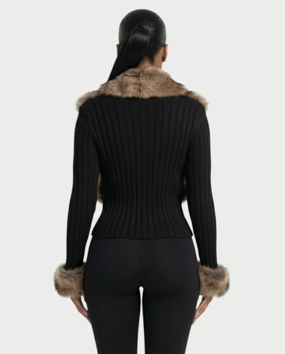Ottilie Faux Fur Knit Jacket