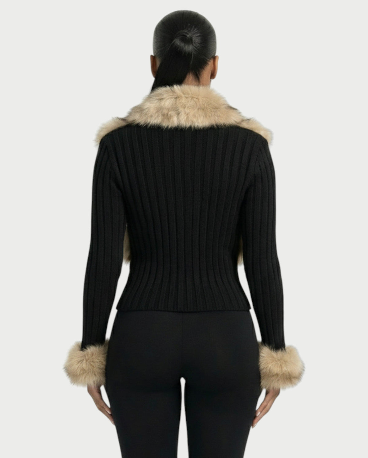 Ottilie Faux Fur Knit Jacket