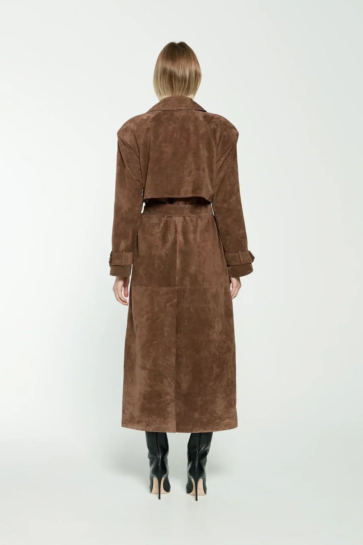 Seraphine Suede Trench Coat
