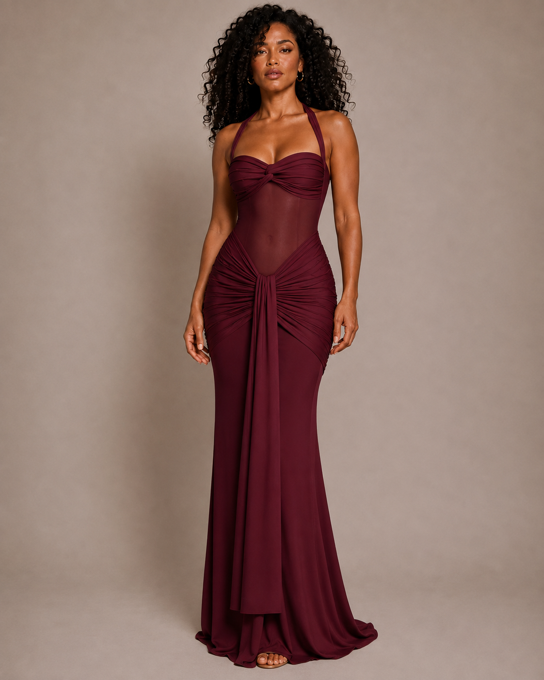 Vixen Halter Maxi Dress