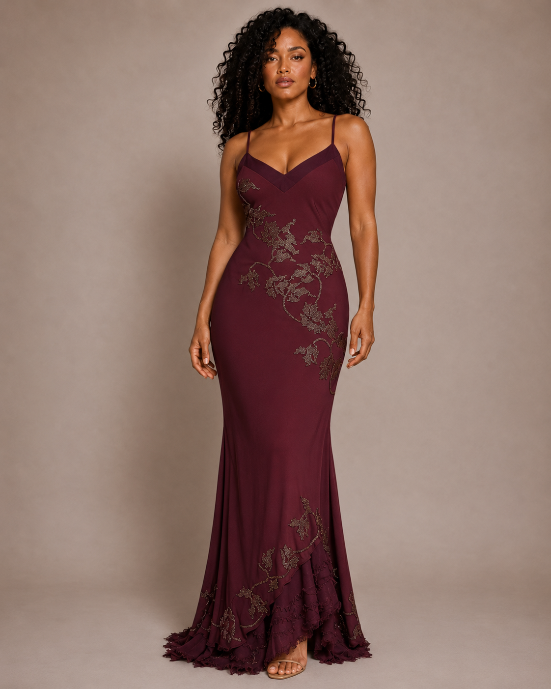 Anastelle Satin Maxi Dress