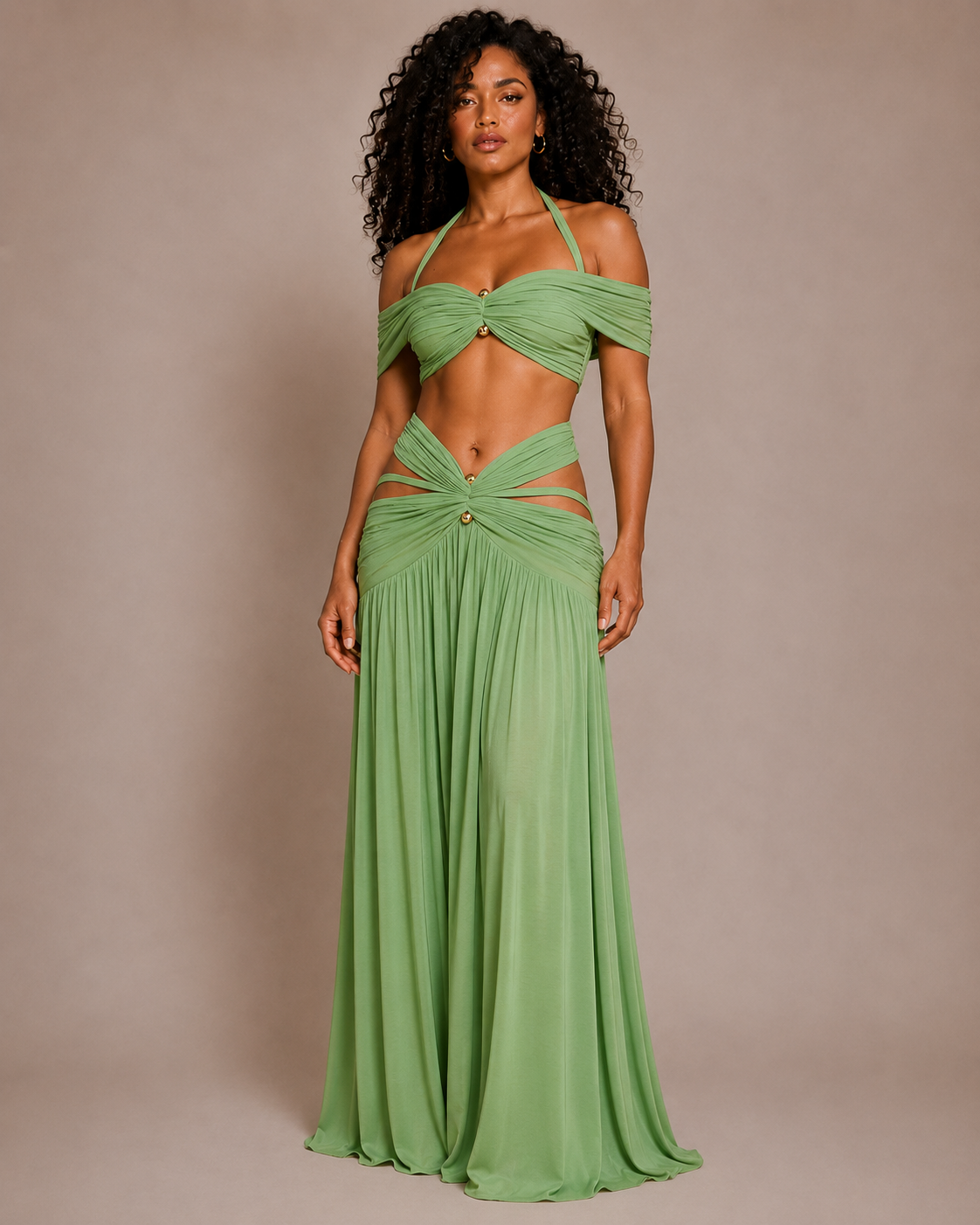 Savelinne Draped Maxi Set
