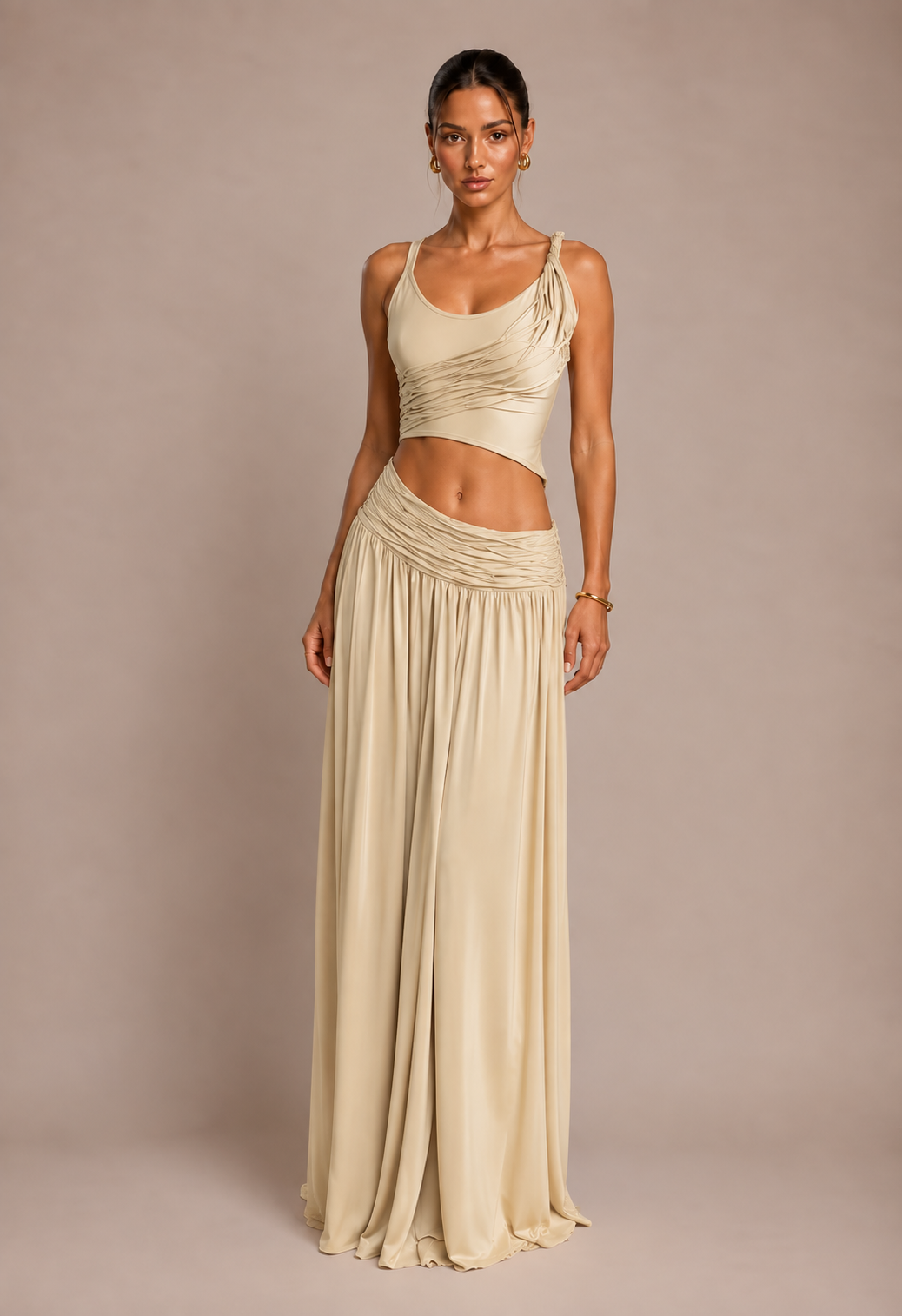 Calypso Ruched Maxi Set