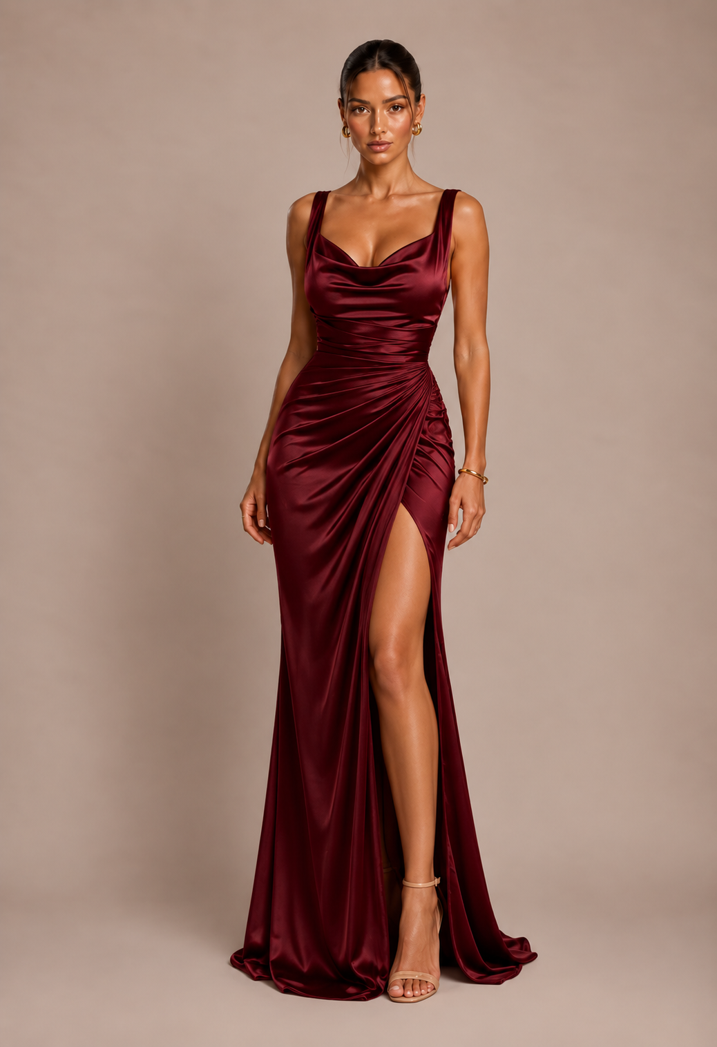 Vivia Satin Maxi Dress