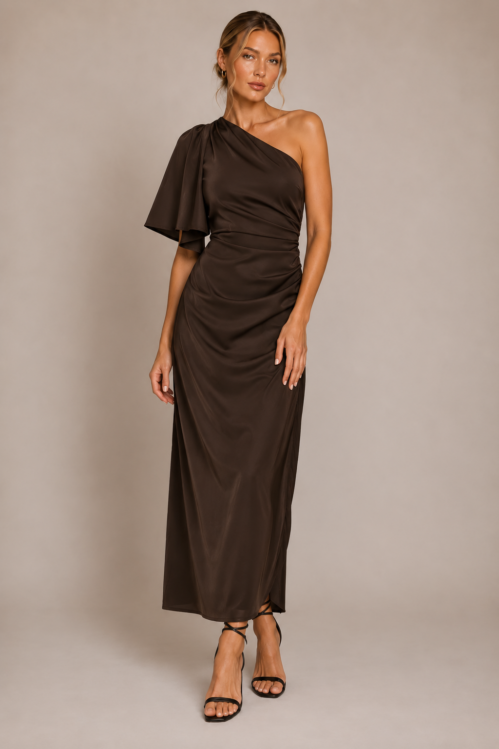Soléne Draped Midi Dress