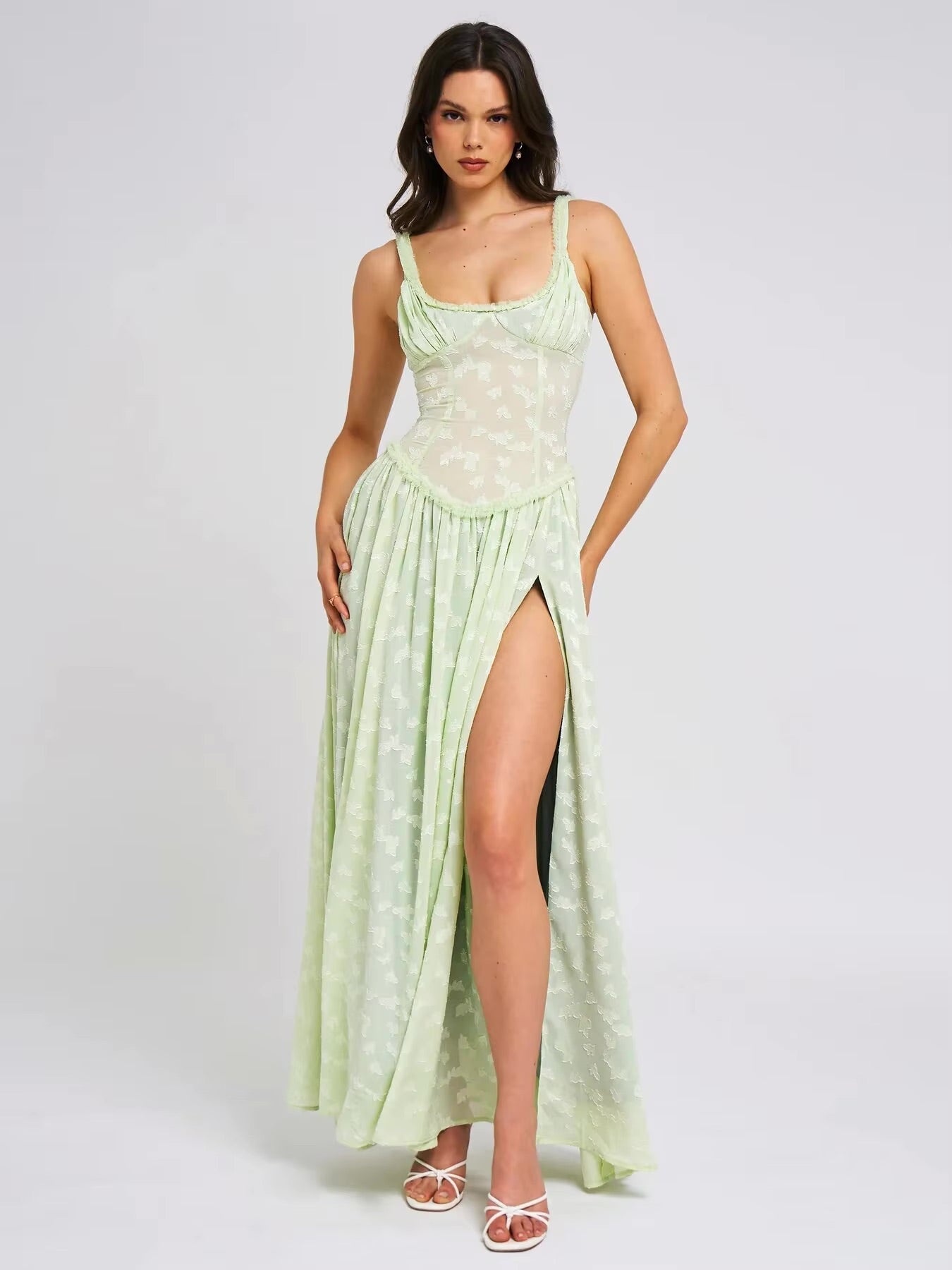 Aurevia Jacquard Maxi Dress