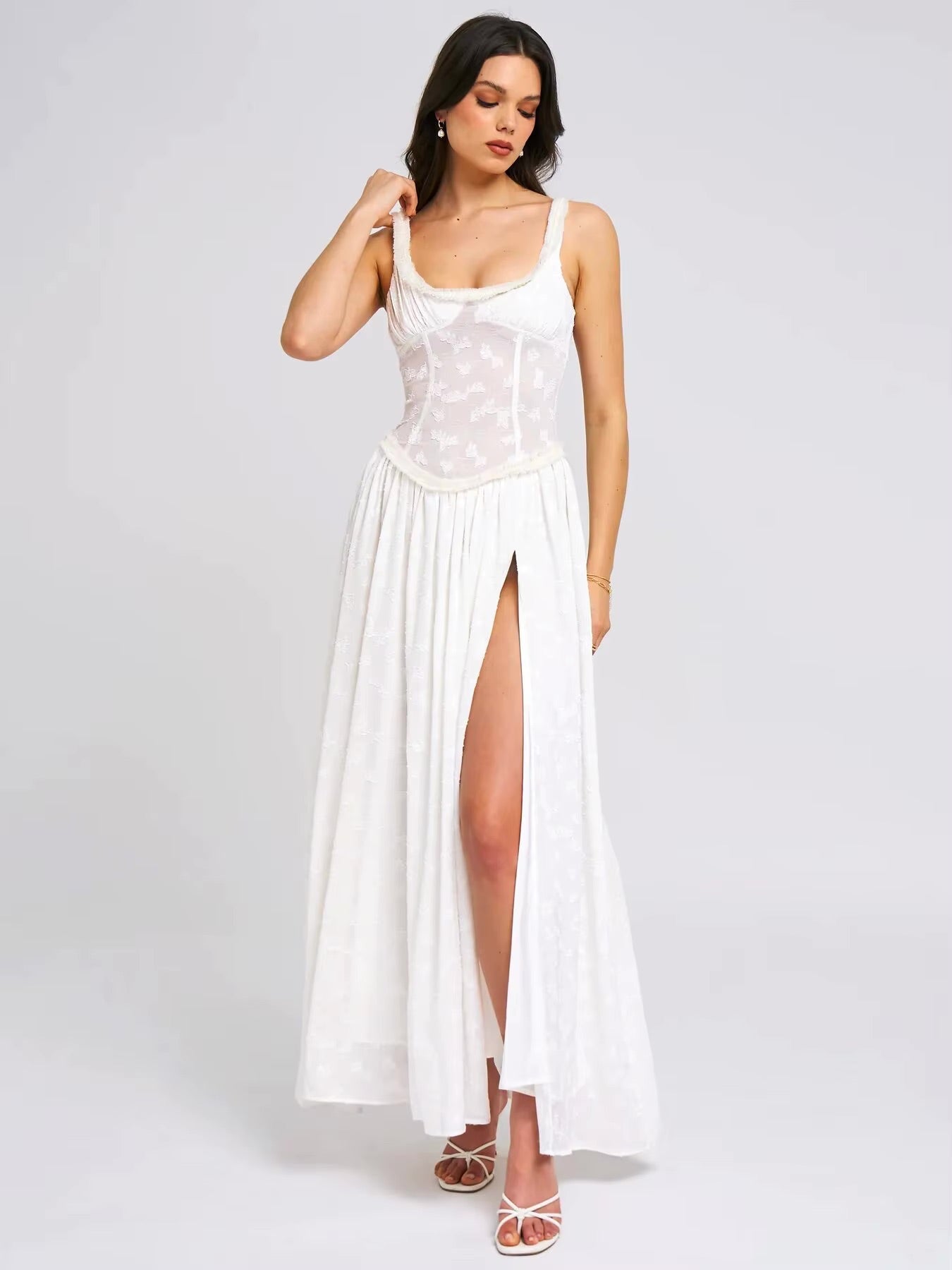 Aurevia Jacquard Maxi Dress