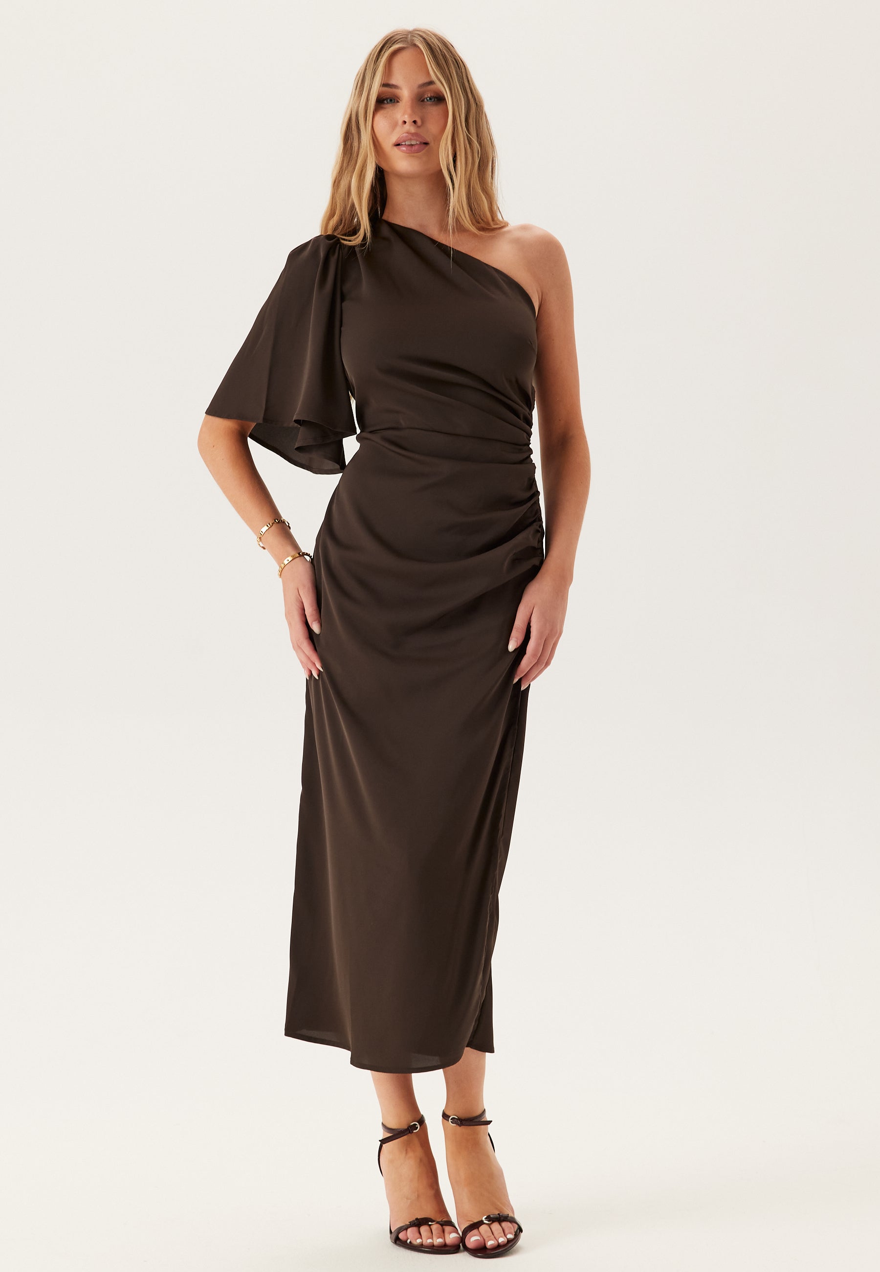 Soléne Draped Midi Dress