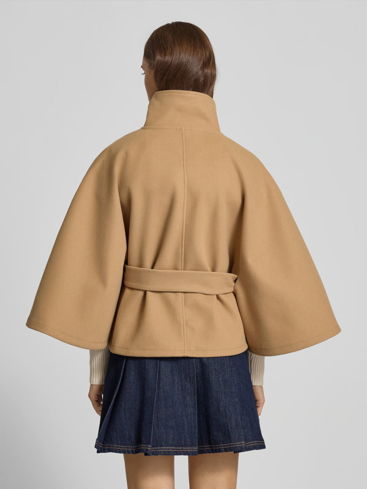 Aveline Belted Cape Coat
