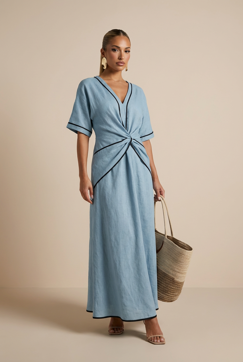 Alessia Draped Midi Dress
