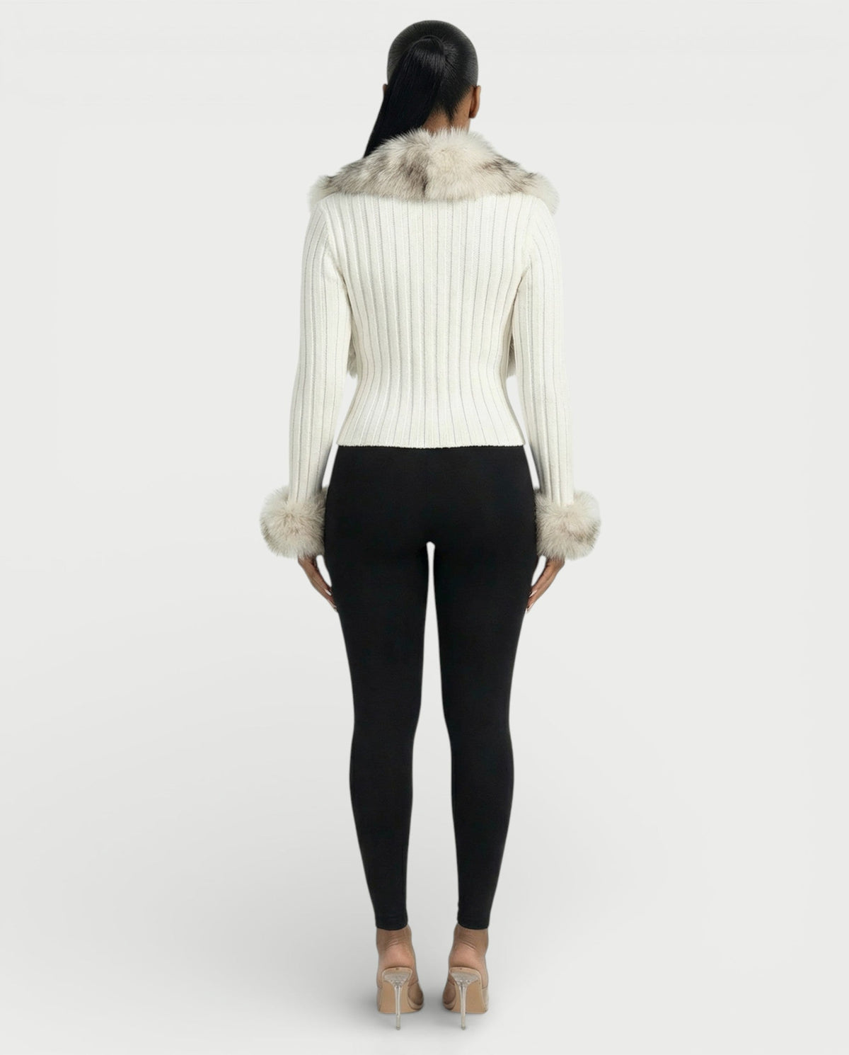 Ottilie Faux Fur Knit Jacket