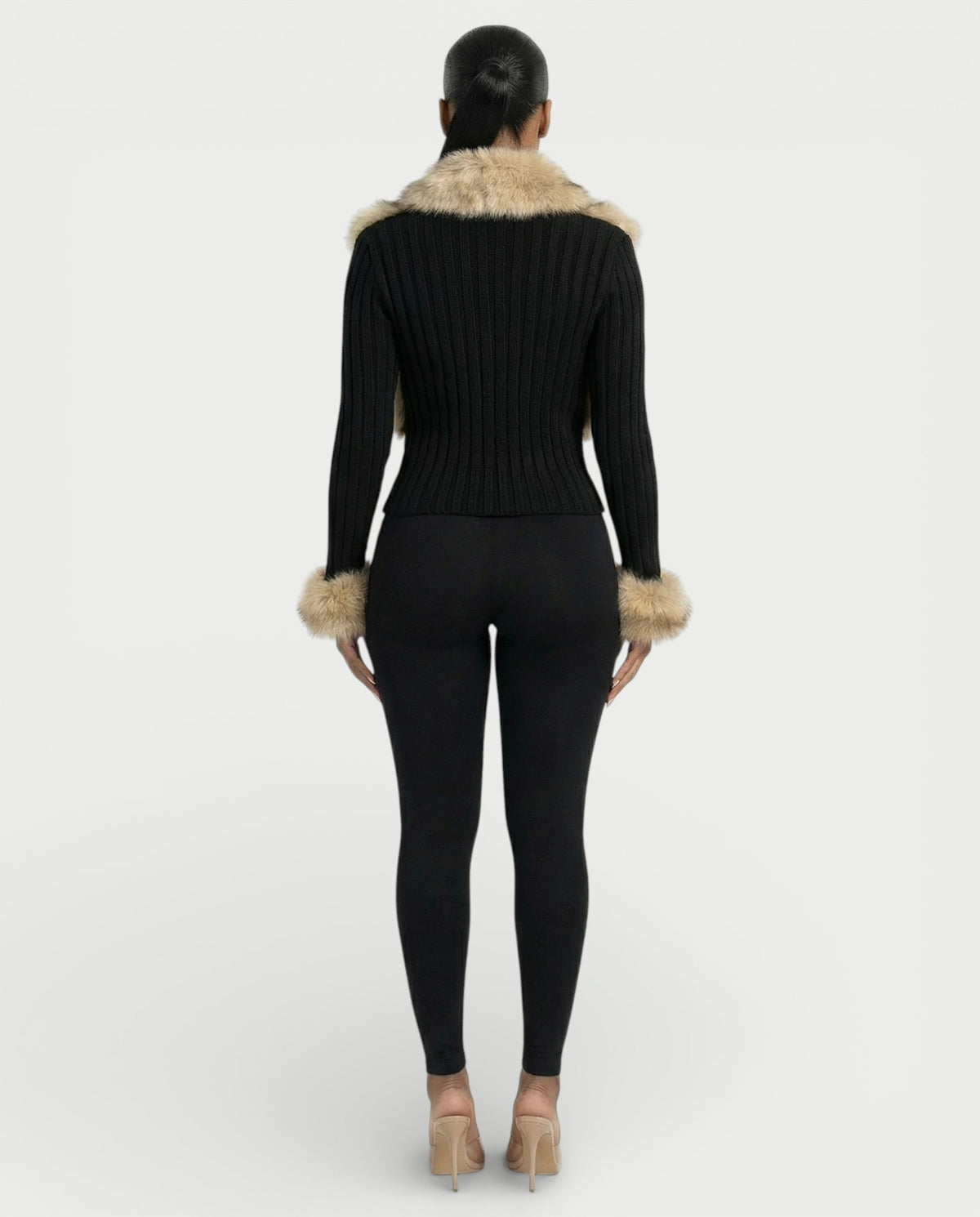 Ottilie Faux Fur Knit Jacket