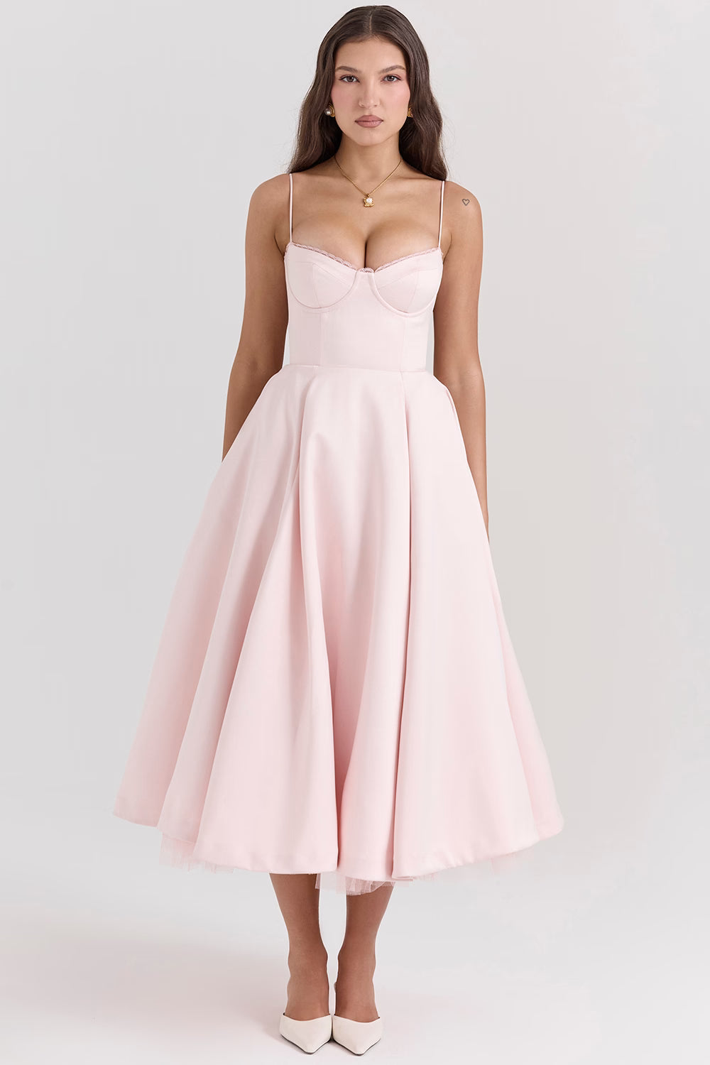 Marivelle Satin Midi Dress