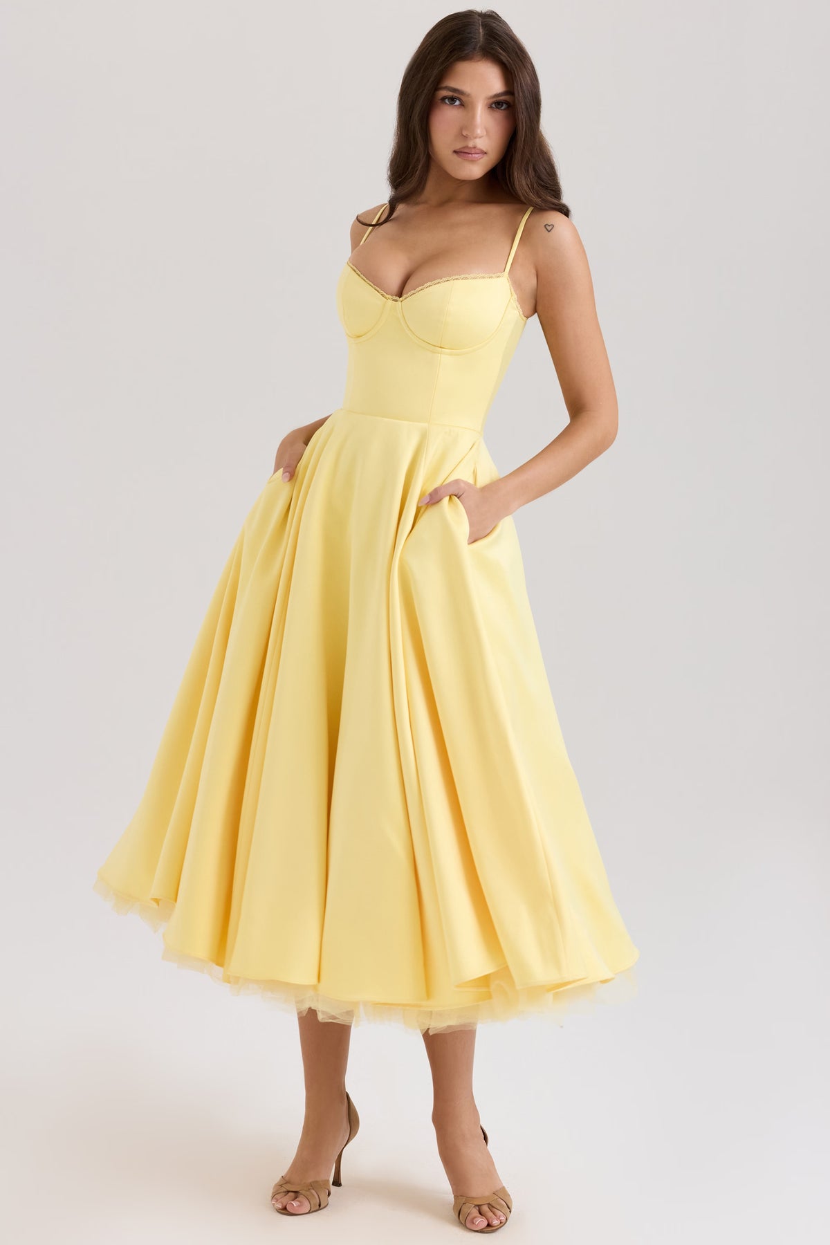 Marivelle Satin Midi Dress