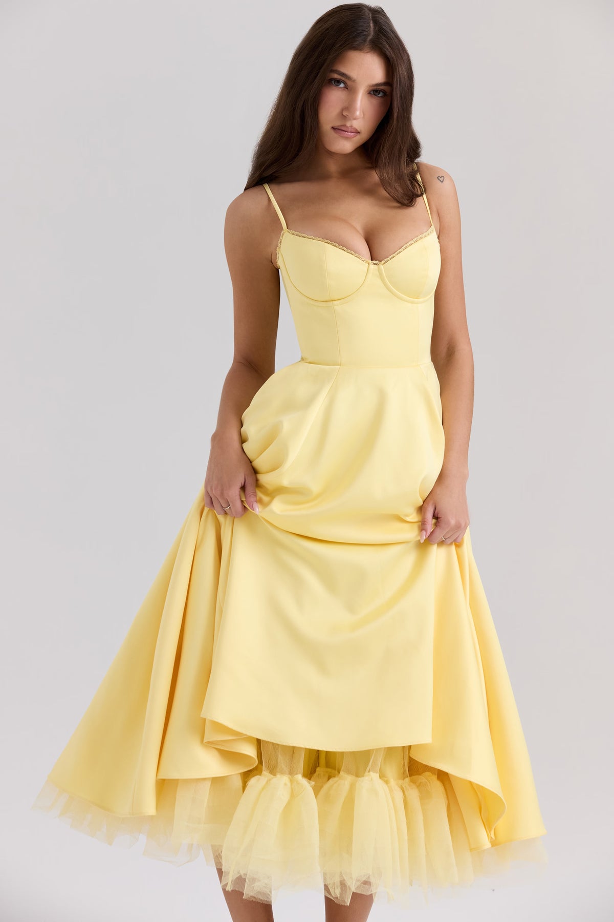 Marivelle Satin Midi Dress