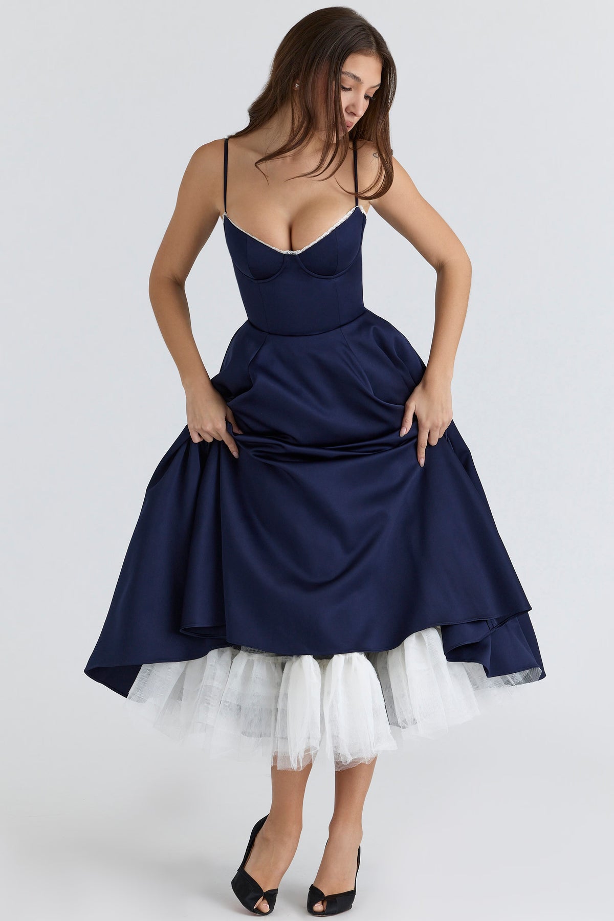 Marivelle Satin Midi Dress