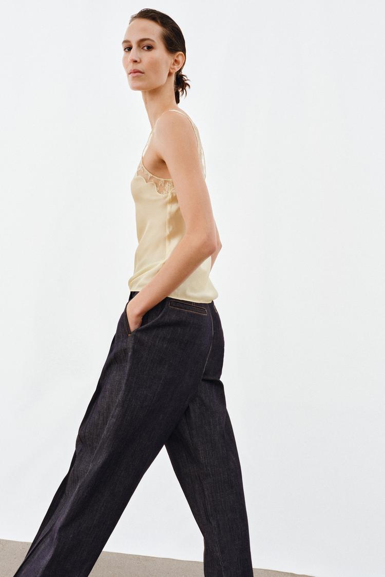 Flora Satin Lace Top