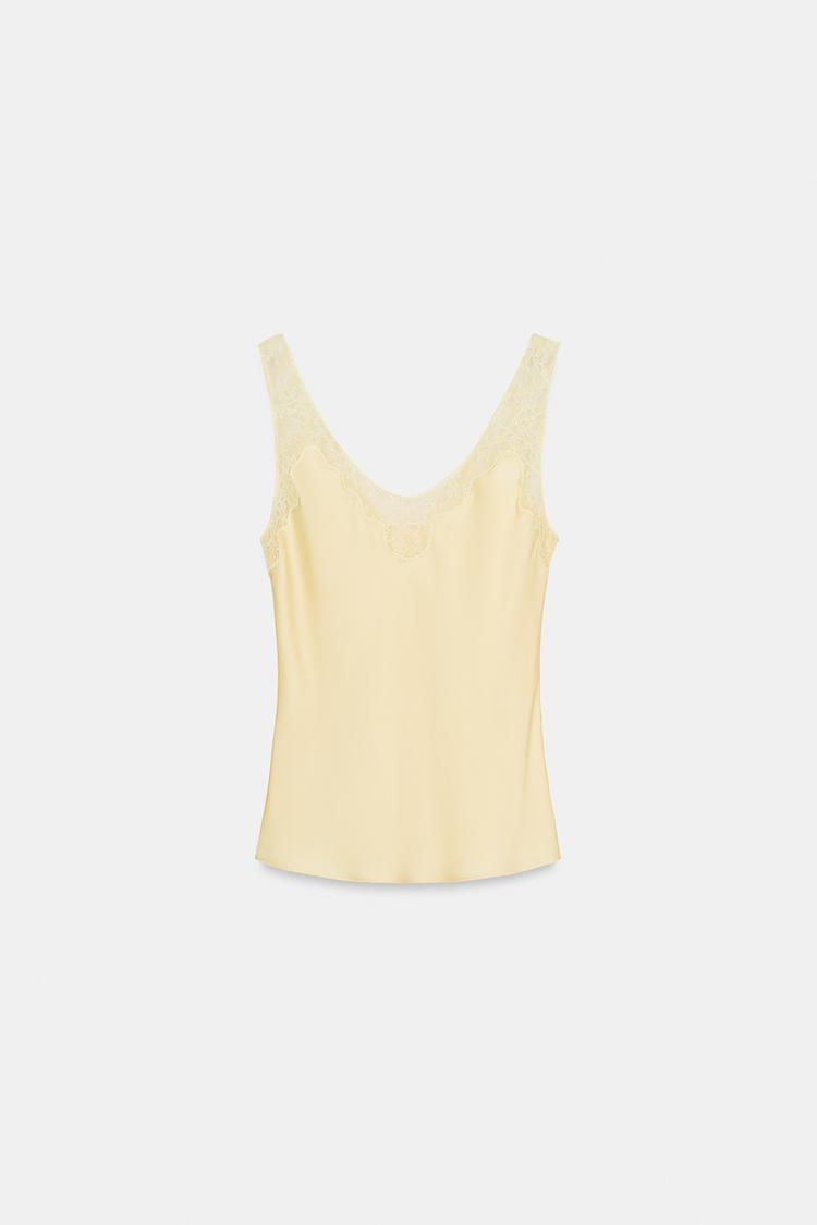 Flora Satin Lace Top