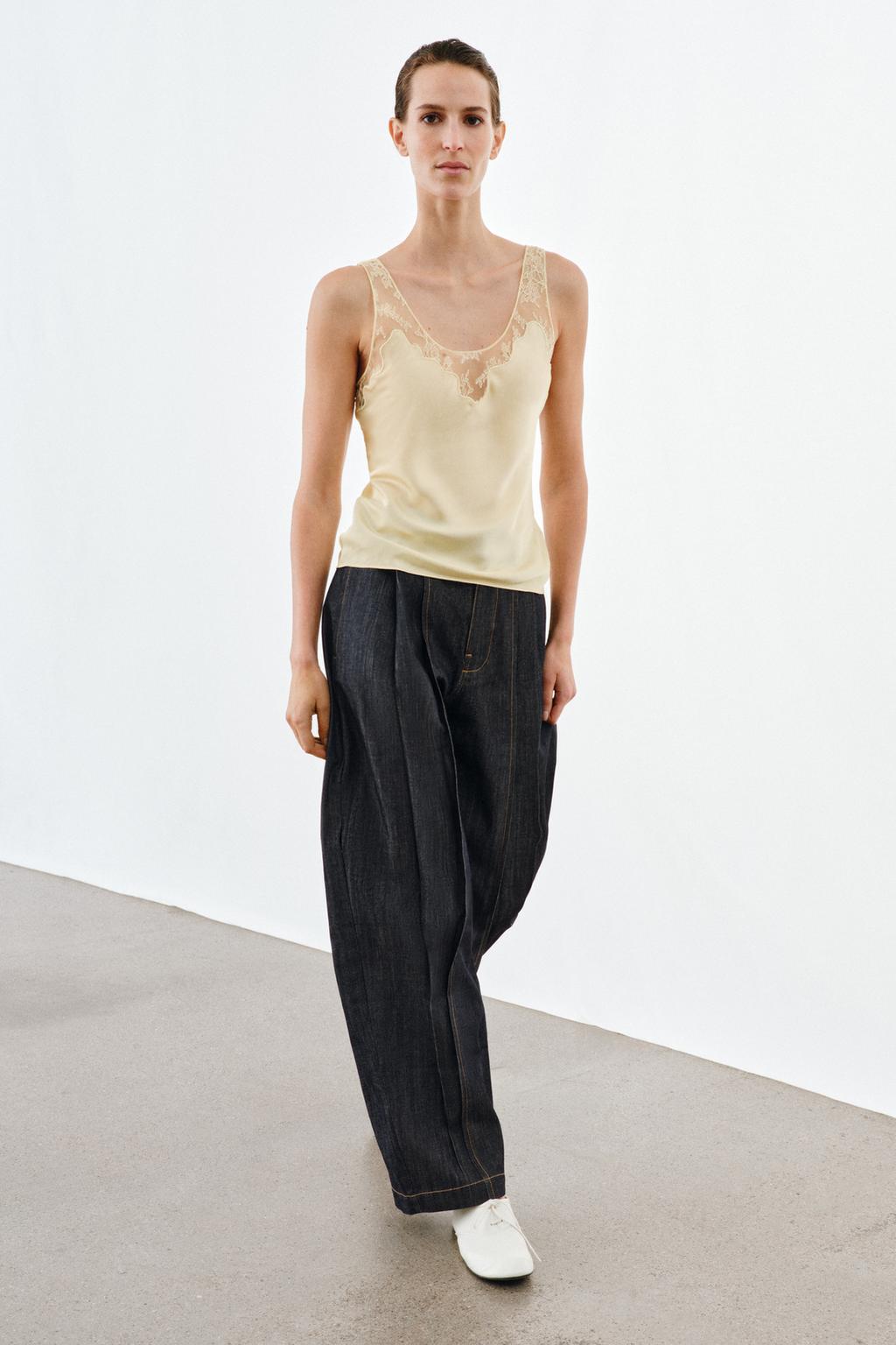 Flora Satin Lace Top
